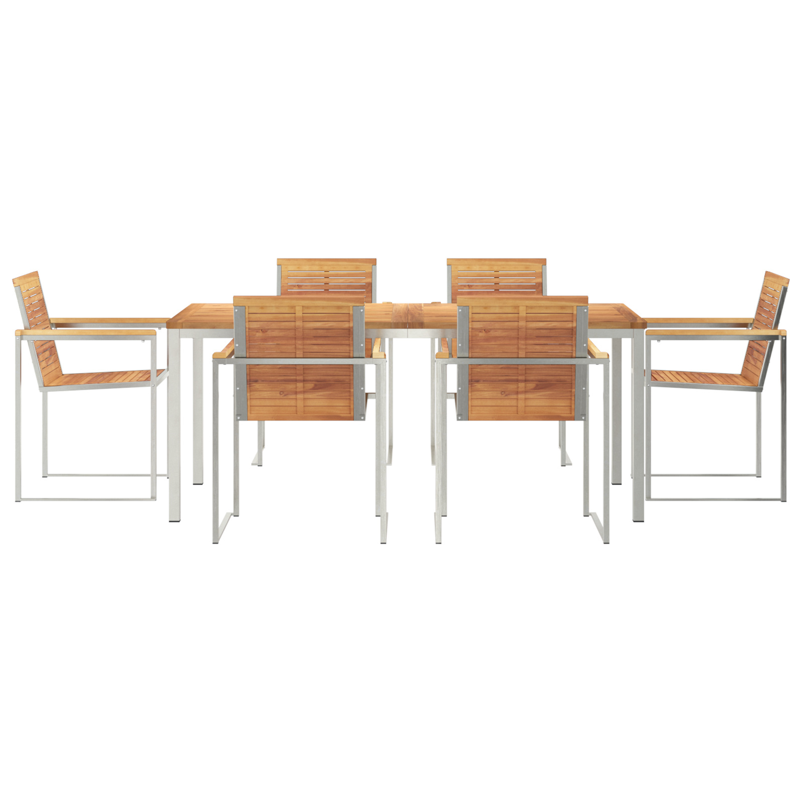 Set dining gradină  7 Piese Lemn Masiv Teak GartenMobel Dekor