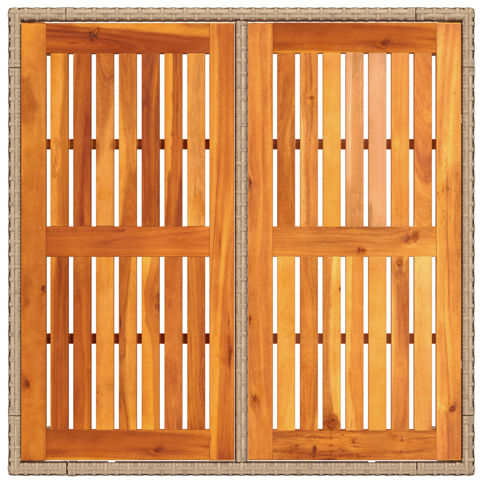 Set de dining 3 piese cu perne bej din ratan. GartenMobel Dekor