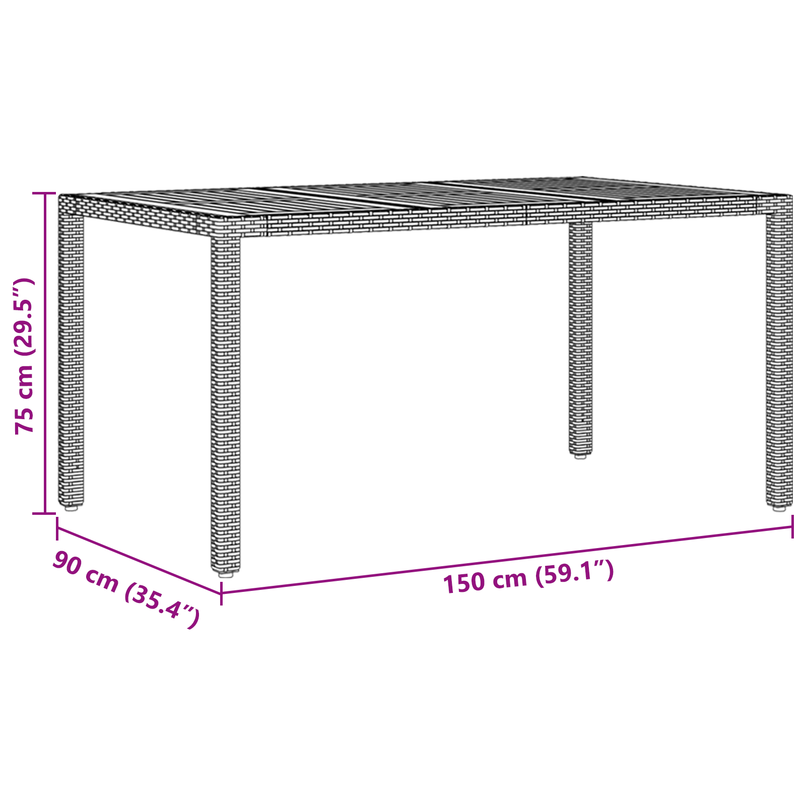 Set de dining de grădină cu perne Negru Rattan sintetic GartenMobel Dekor