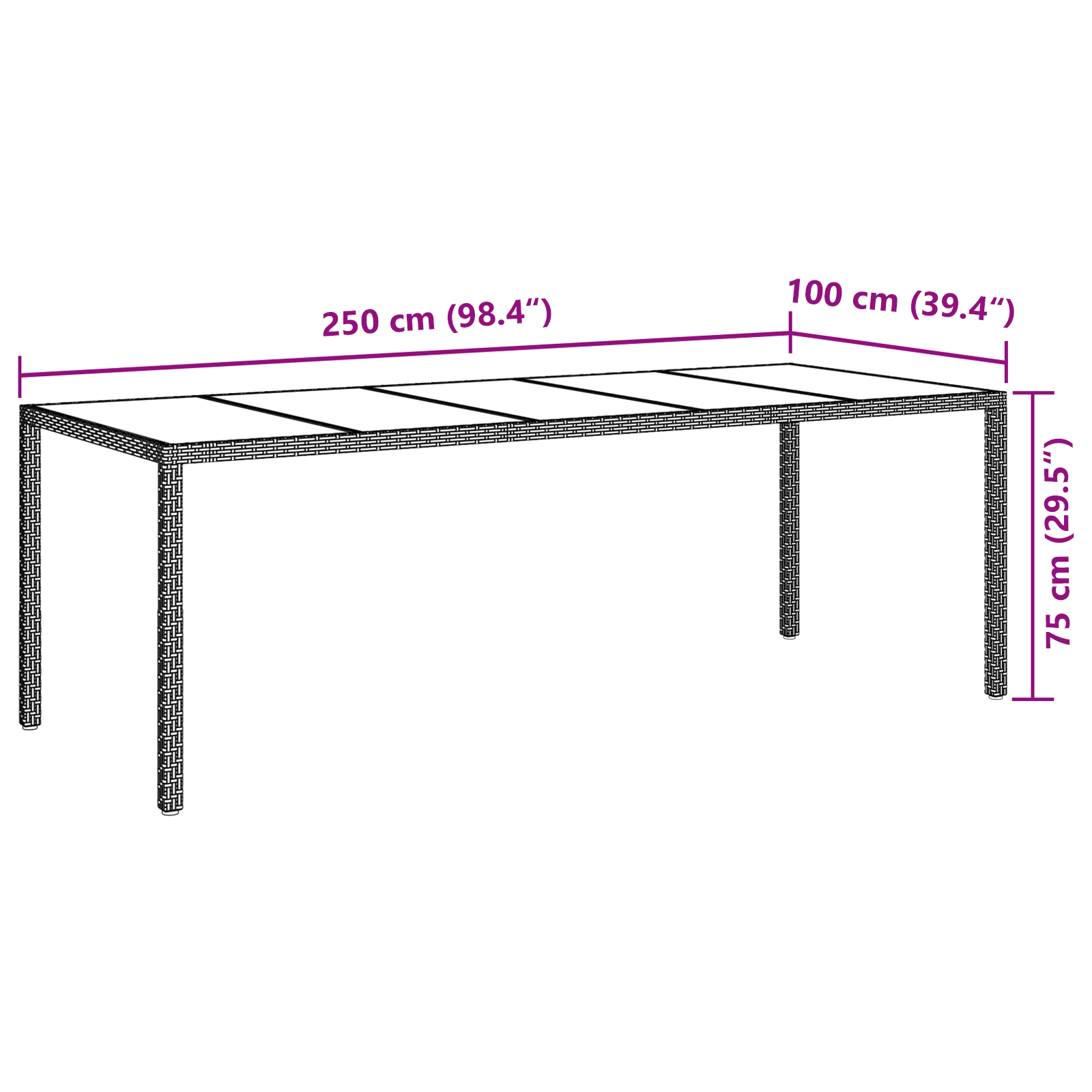 Set de dining pentru grădină 9 piese Bej din Poliratan GartenMobel Dekor