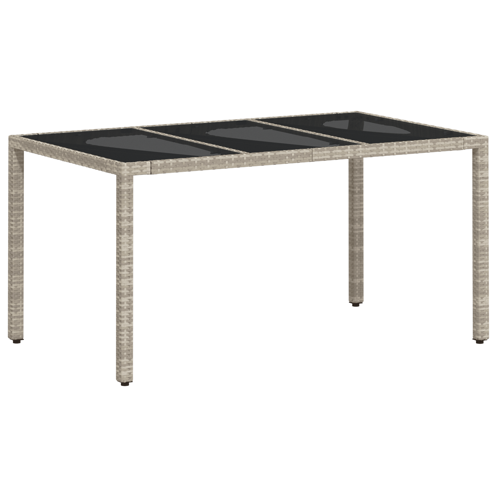 Set de dining pentru grădină , 5 piese, cu perne, gri deschis, din poliratan GartenMobel Dekor