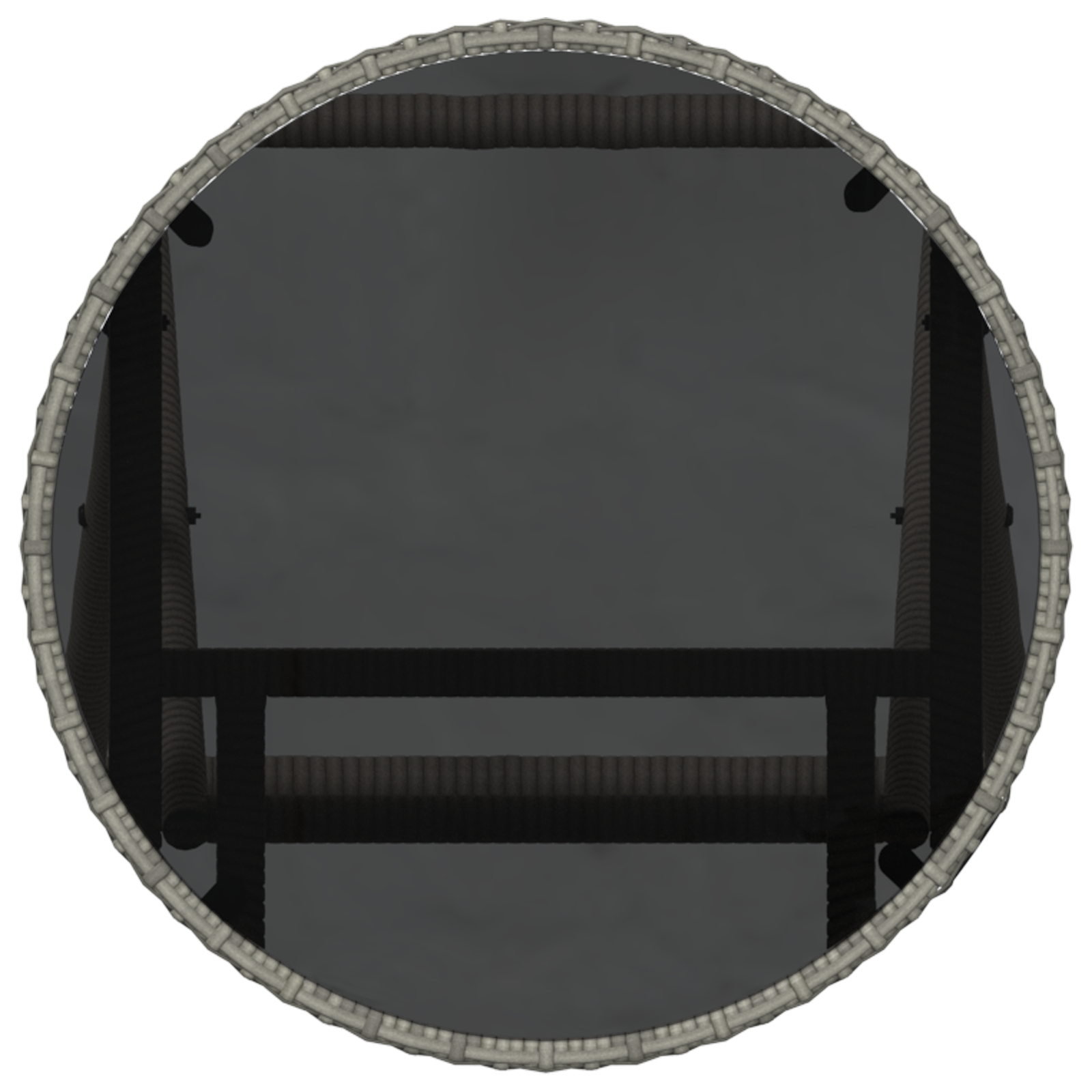 Set bistro de grădină, 3 piese, cu perne, gri, poliratan GartenMobel Dekor