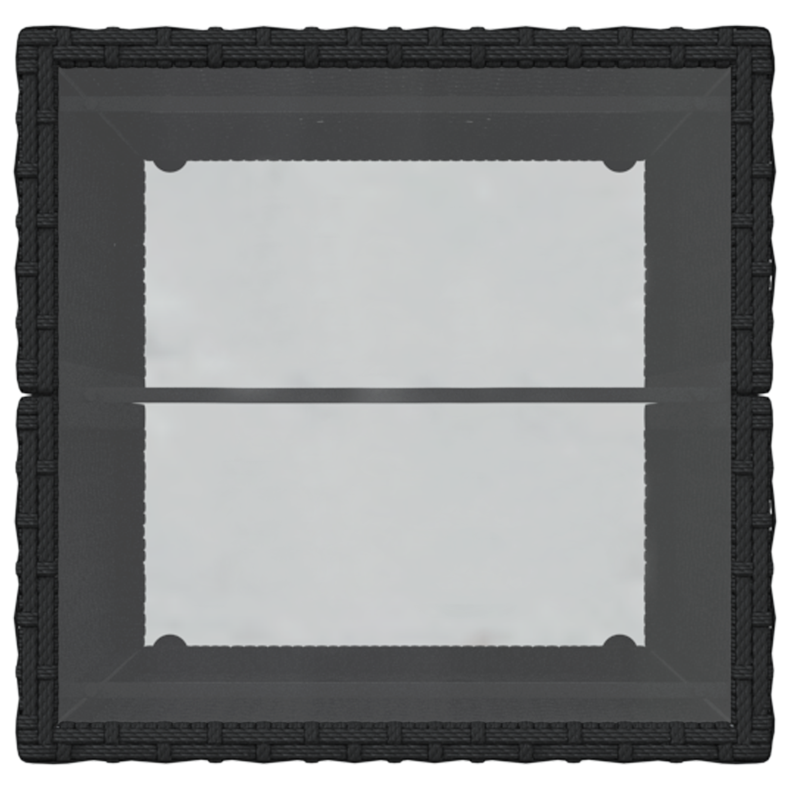 Set bistro de grădină, 3 piese, cu perne, negru, poliratan GartenMobel Dekor