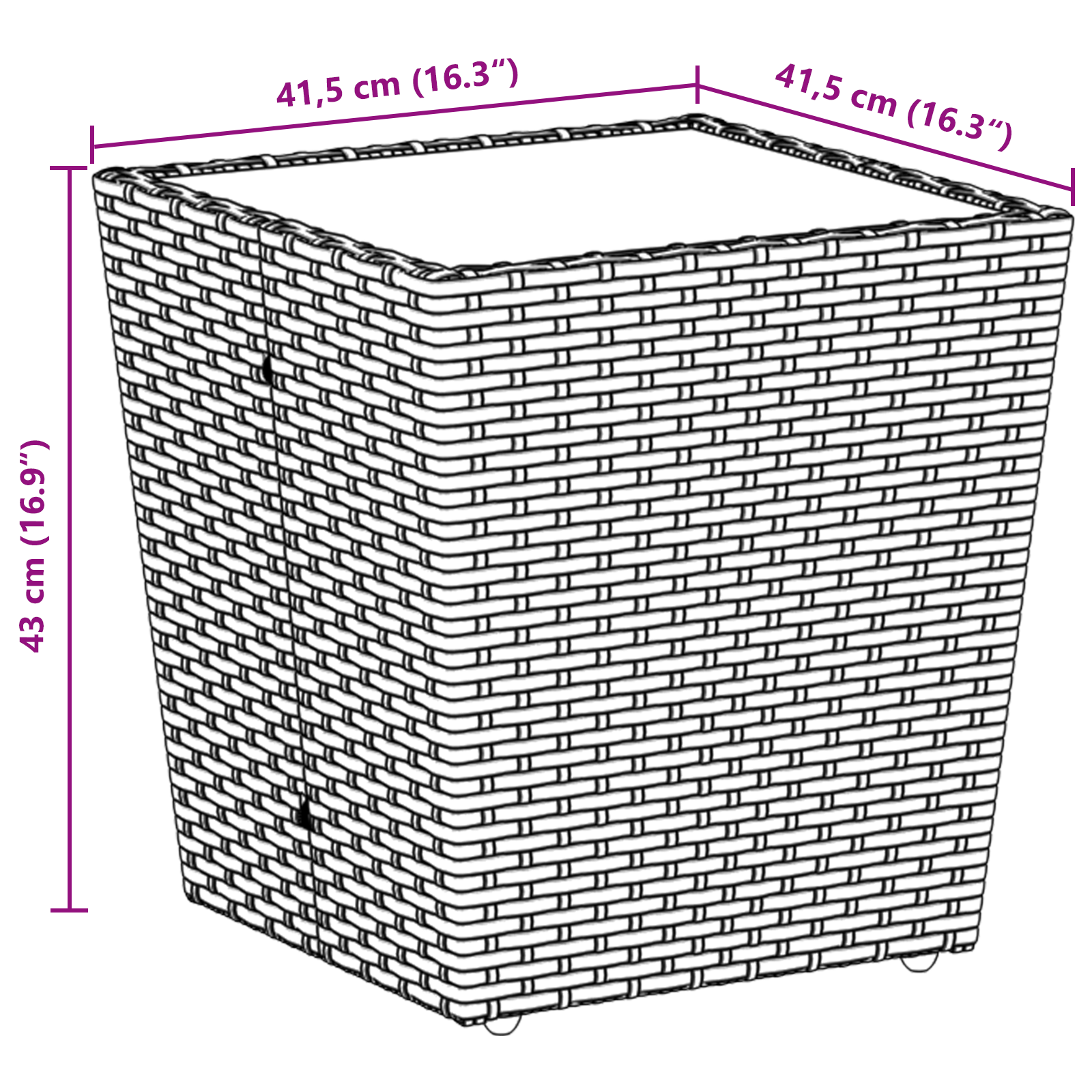 Set bistro de grădină, 3 piese, cu perne, negru, poliratan GartenMobel Dekor