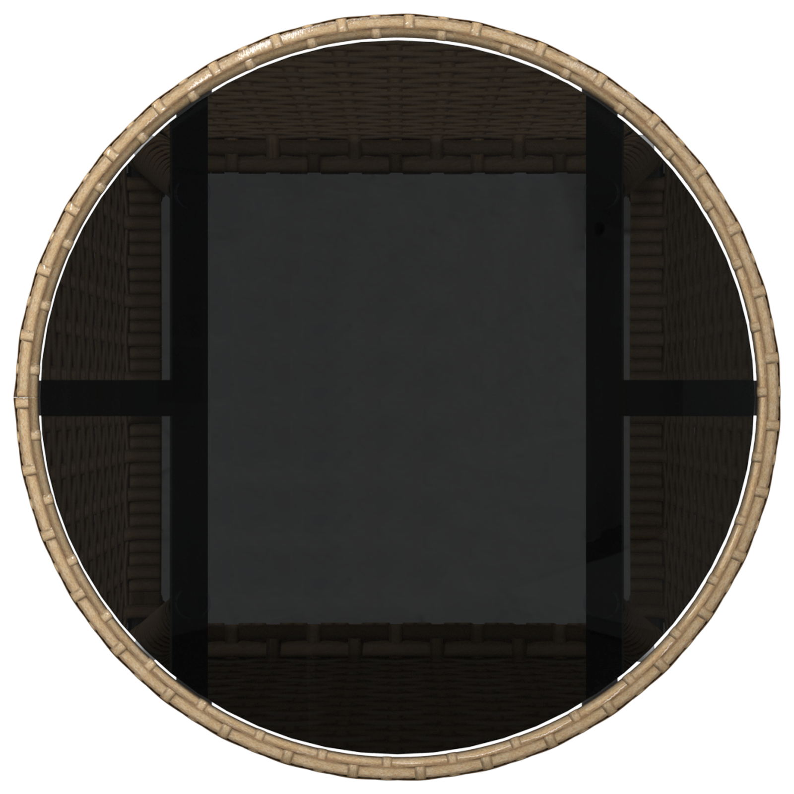 Set de dining pentru grădină 3 piese Bej din ratan sintetic GartenMobel Dekor