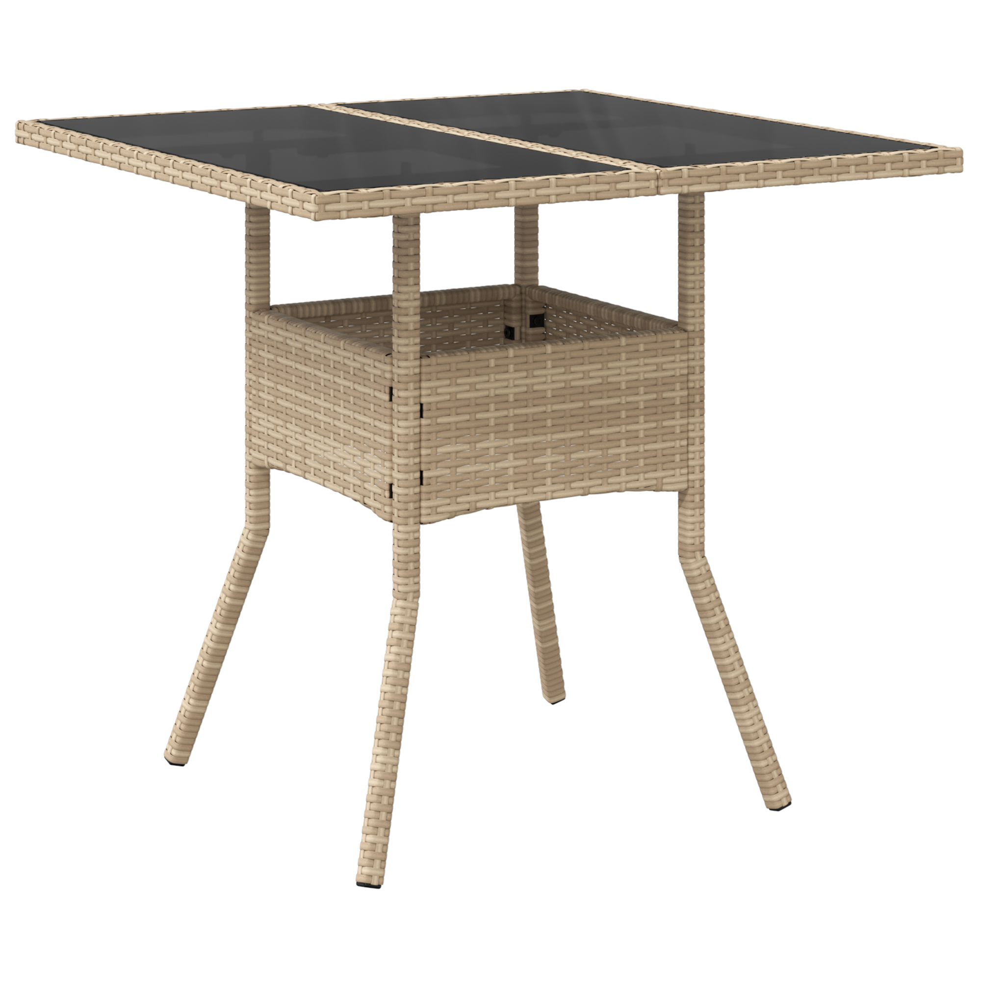 Set de dining pentru grădină 3 piese bej ratan sintetic GartenMobel Dekor