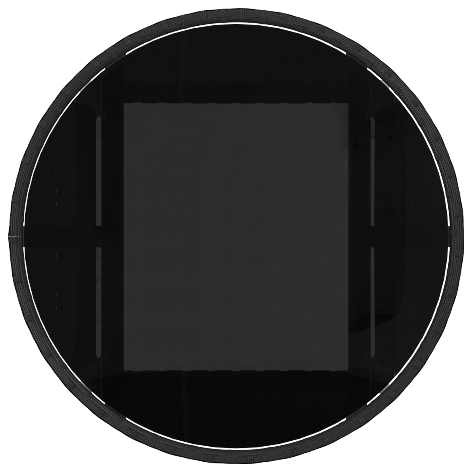 Set de dining pentru grădină de 3 piese Negru Poliratan GartenMobel Dekor