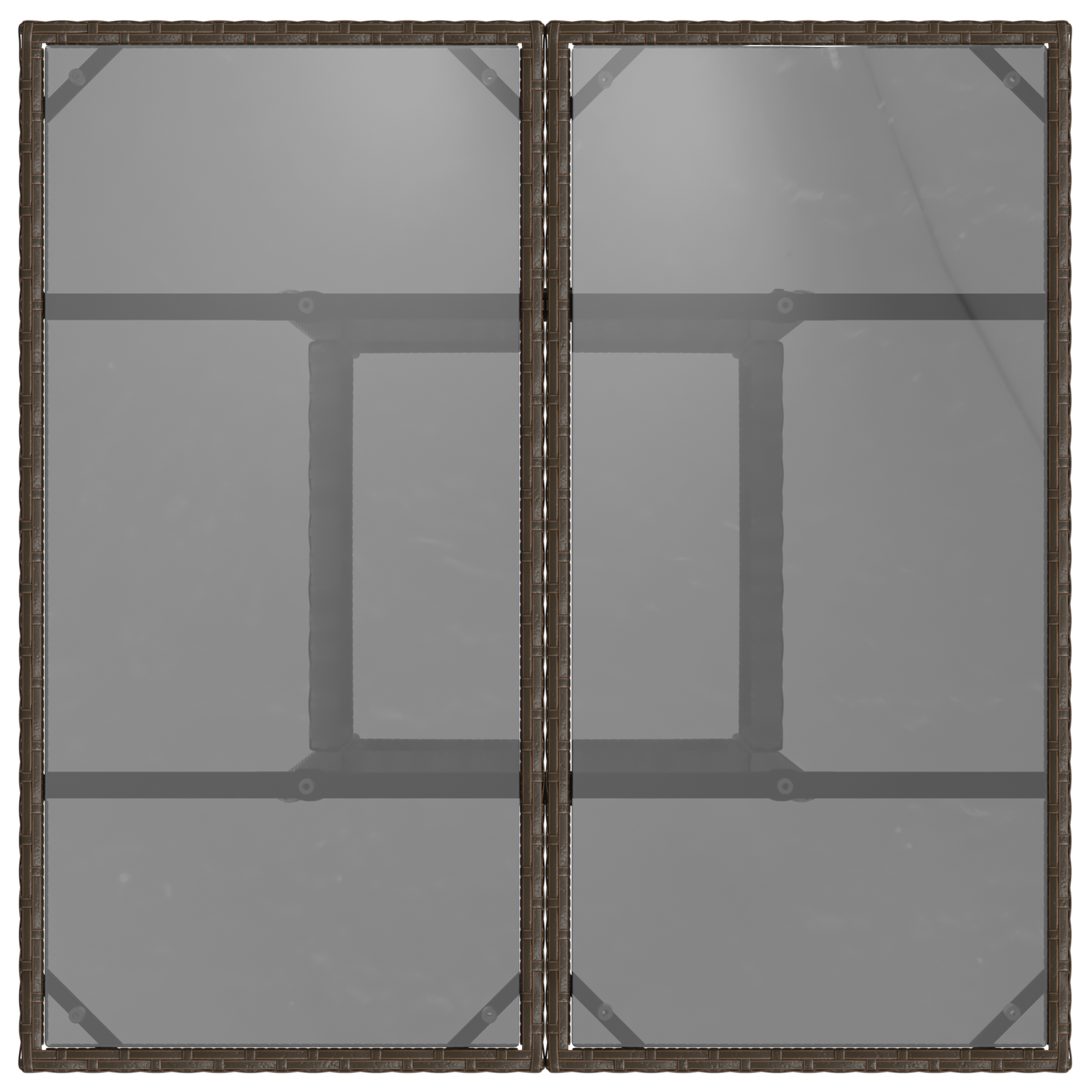 Set mese grădină 3 piese maro din ratan polimeric GartenMobel Dekor