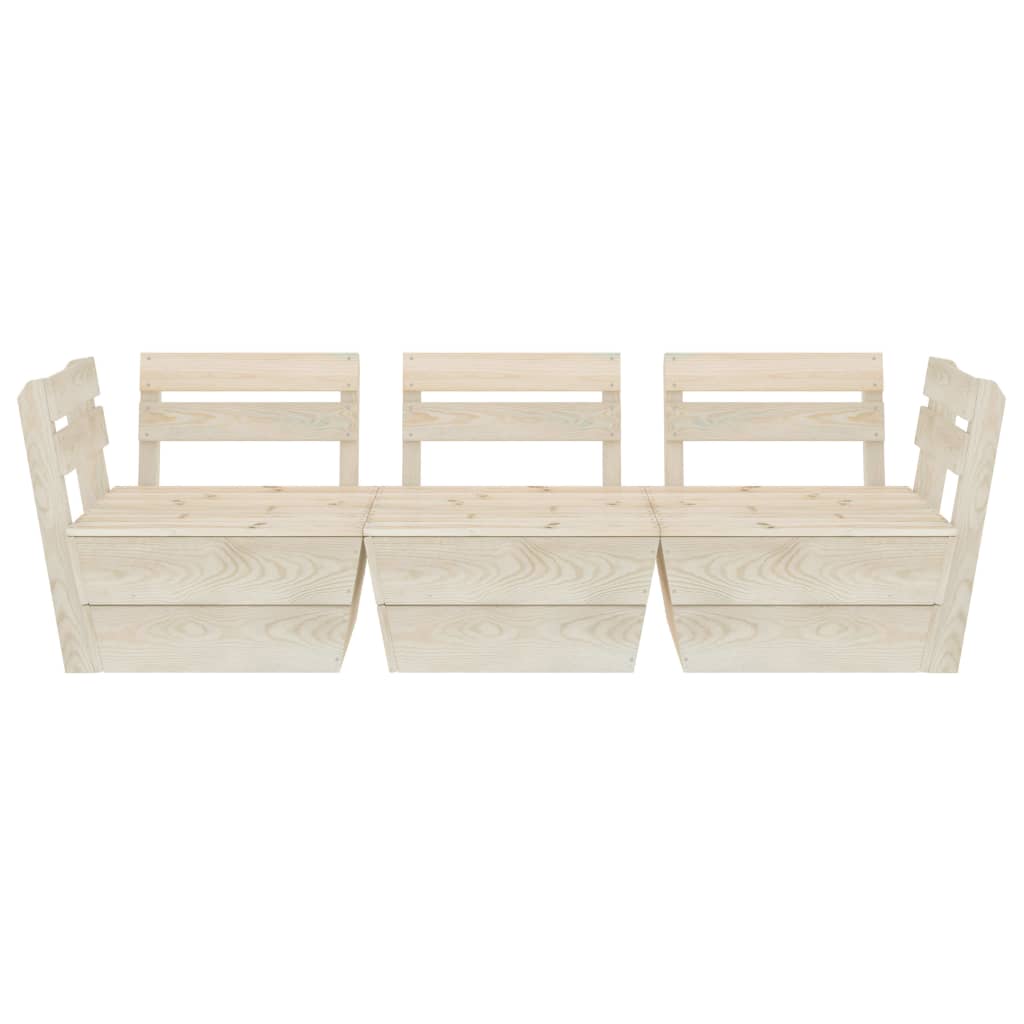 Canapea de grădină din paleți cu 3 locuri lemn de molid tratat GartenMobel Dekor