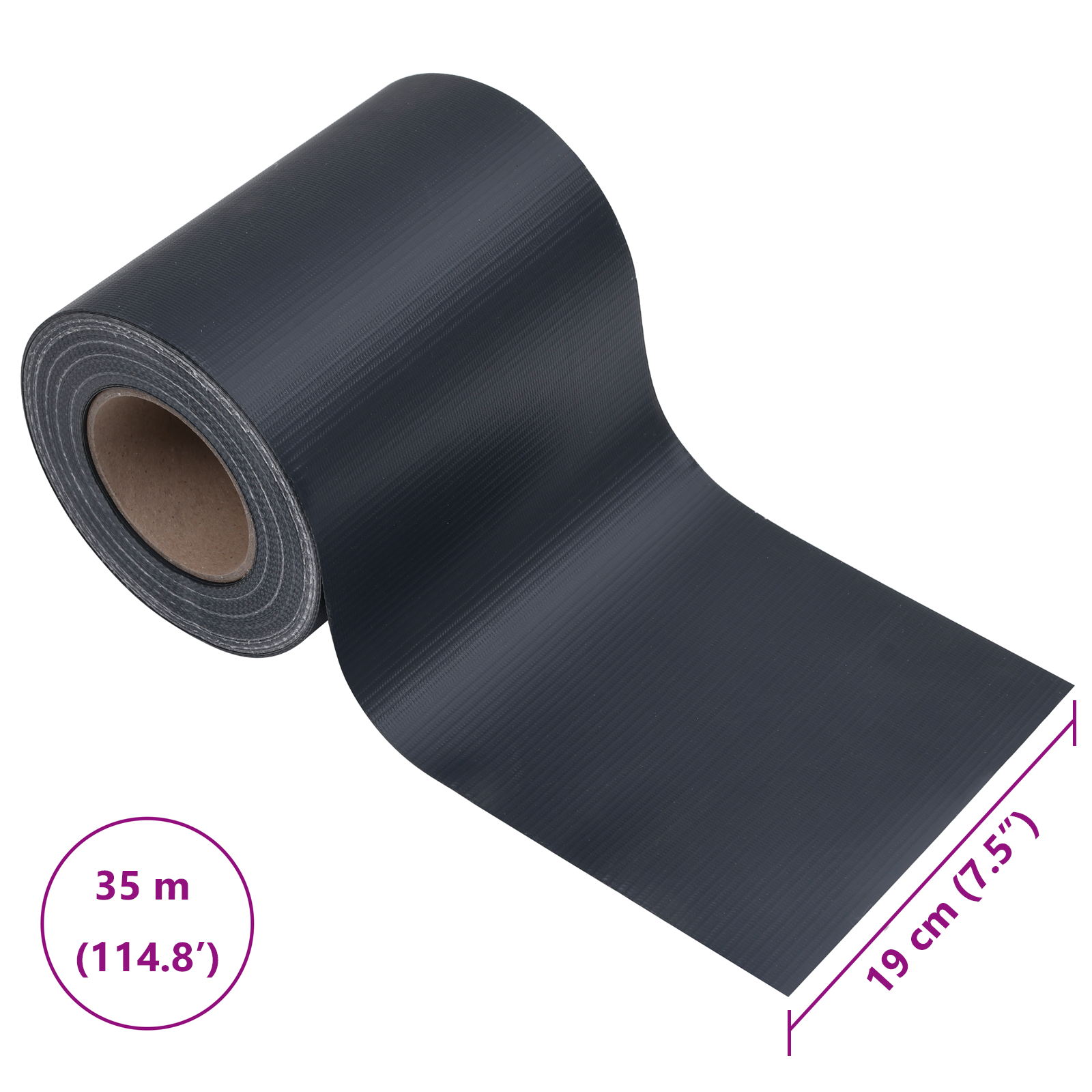 Ecrane de intimitate pentru grădină 2 buc PVC 35x0,19 m Gri închis mat GartenMobel Dekor