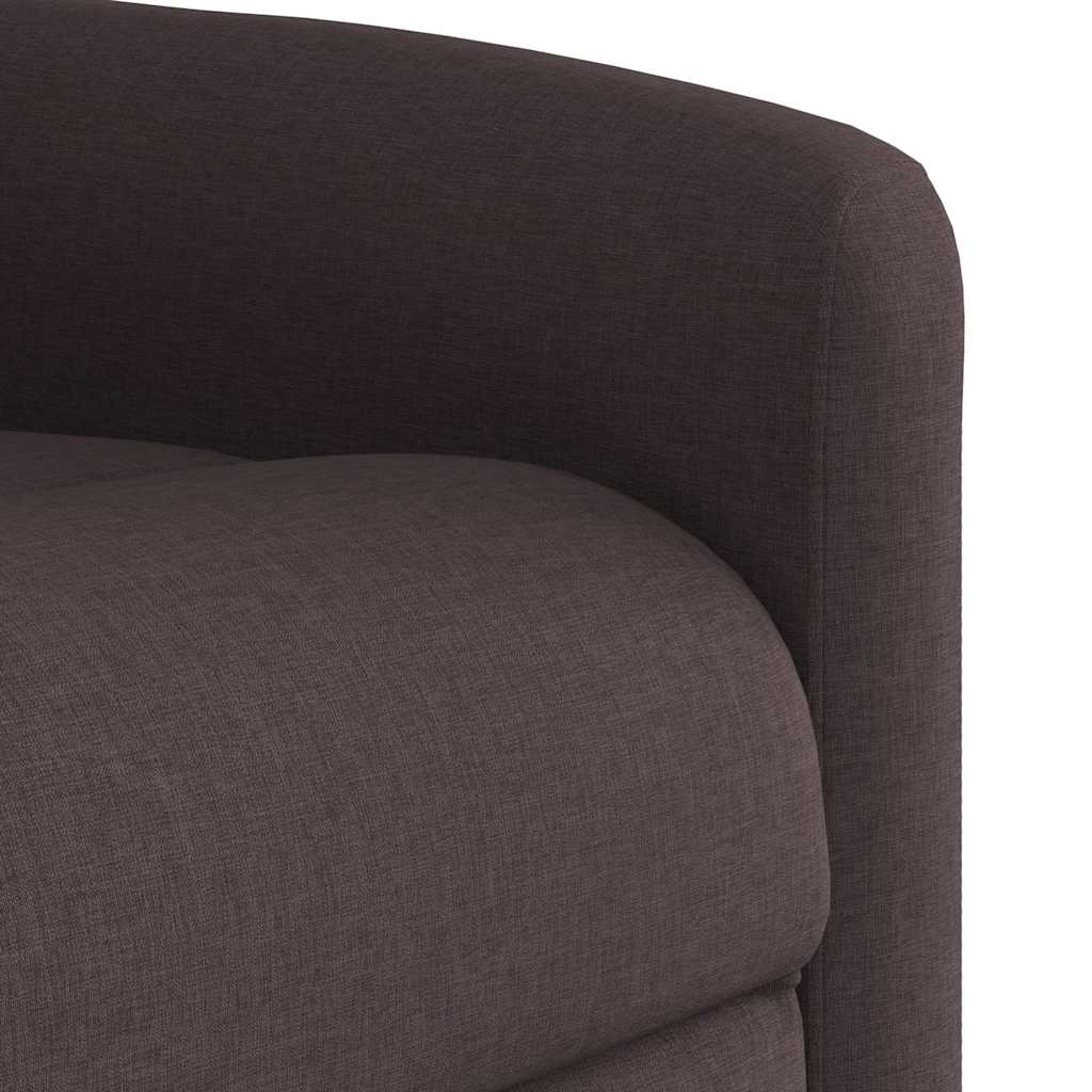 Fotoliu rabatabil de masaj, cu ridicare, maro închis, textil GartenMobel Dekor