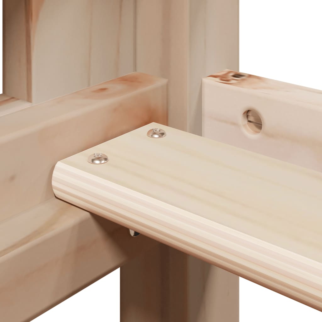 Pat supraetajat cu acoperiș, alb, 75x190 cm, lemn masiv de pin GartenMobel Dekor