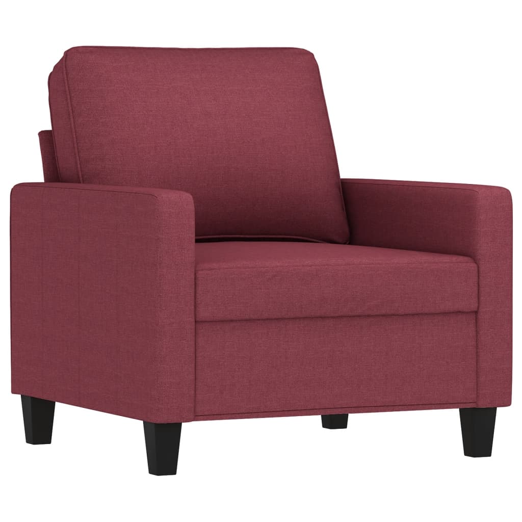 Set canapea cu perne, 4 piese, roșu vin, material textil GartenMobel Dekor