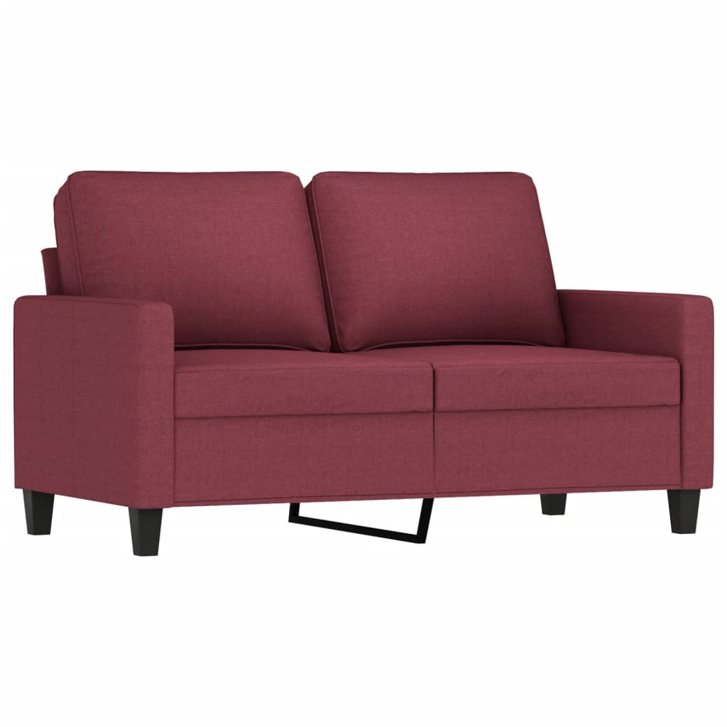 Set canapea cu perne, 4 piese, roșu vin, material textil GartenMobel Dekor