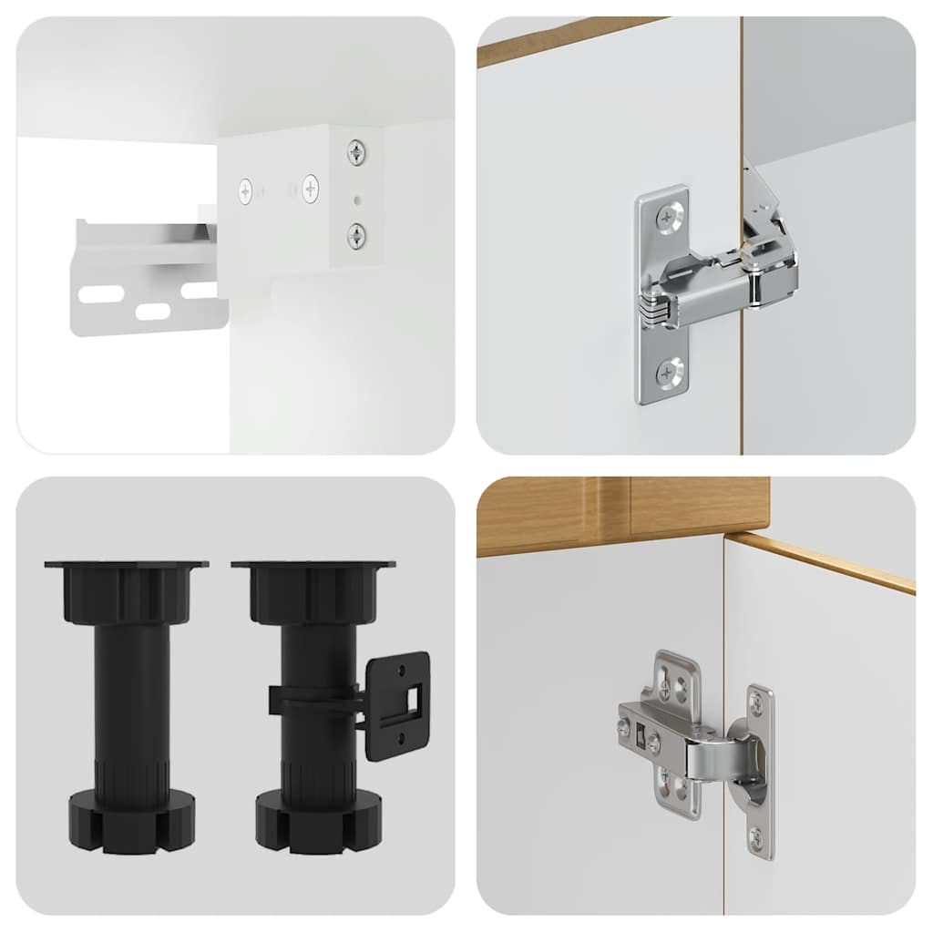 Set dulap de bucătărie 14 piese „Lucca” stejar artizanal lemn GartenMobel Dekor