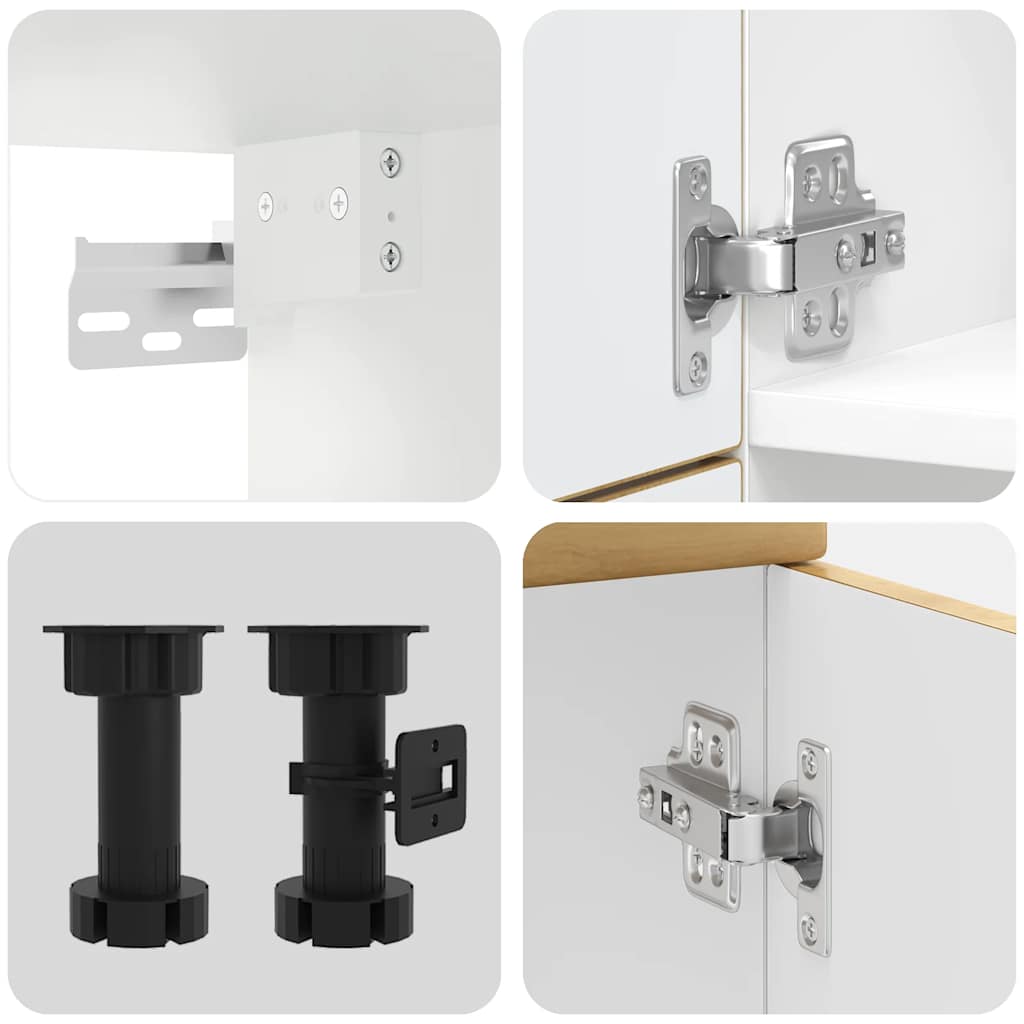 Set dulap de bucătărie 7 piese „Lucca” stejar artizanal lemn GartenMobel Dekor