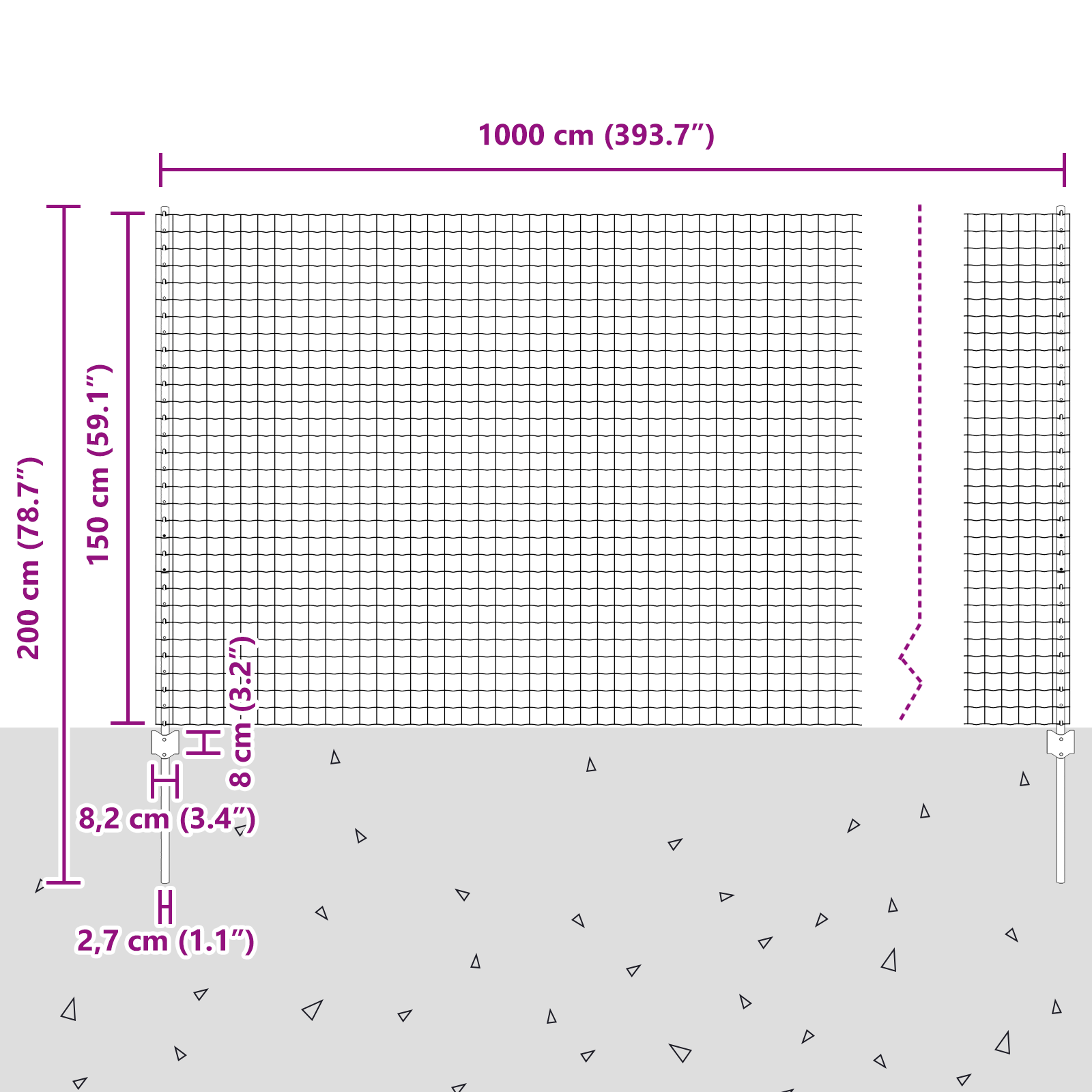 Gard Euro cu 5 Stâlpi U Verde 1,5x10 m Oțel GartenMobel Dekor