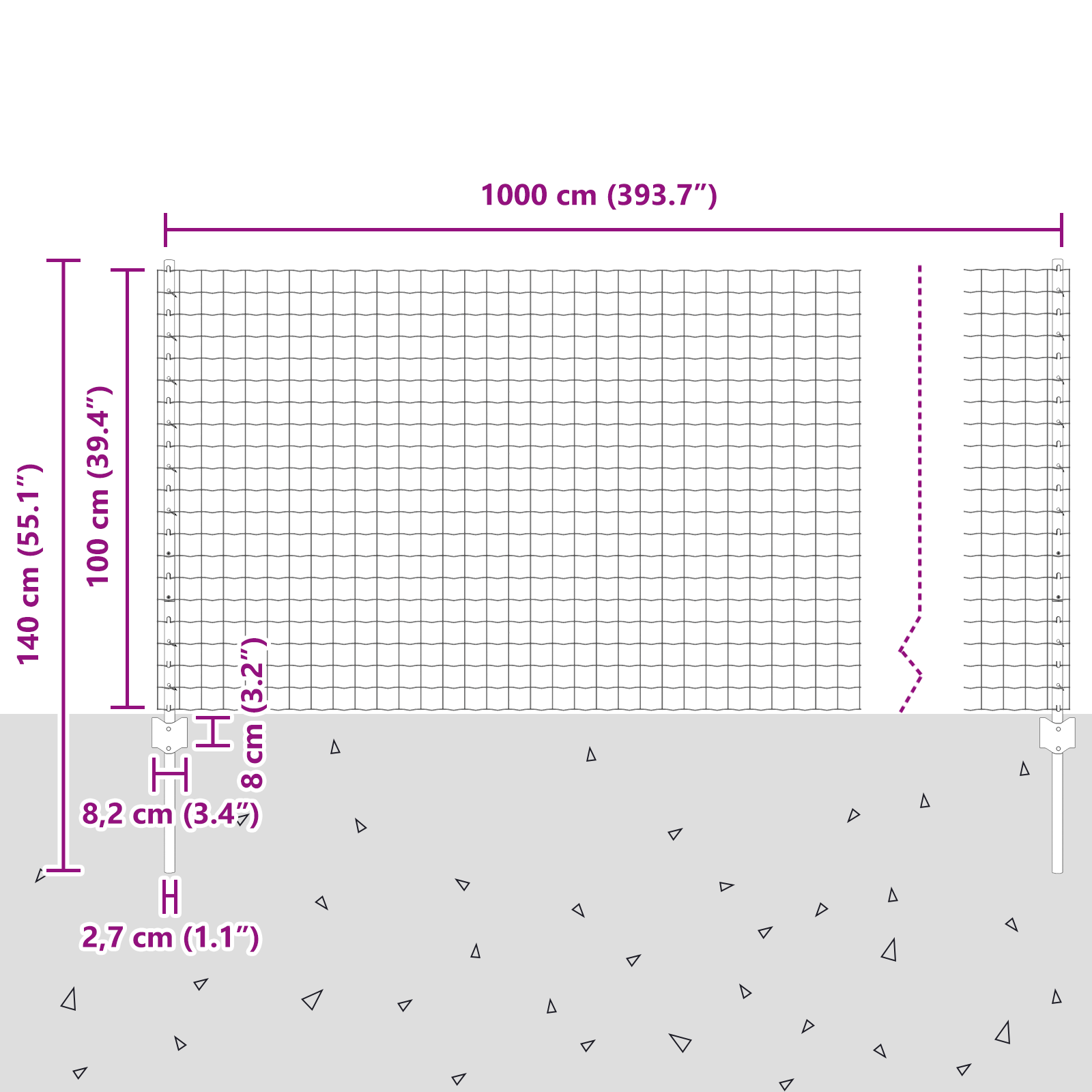 Gard Euro cu 5 Stâlpi U Verde 1x10 m Oțel GartenMobel Dekor