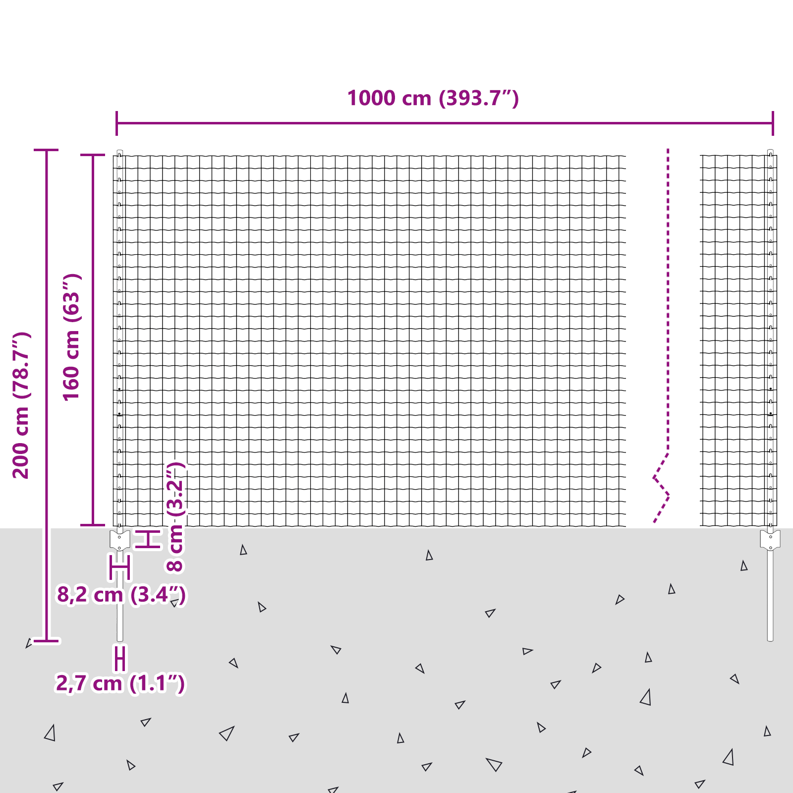 Gard Euro cu 5 posturi U Verde 1.6x10 m Oțel GartenMobel Dekor