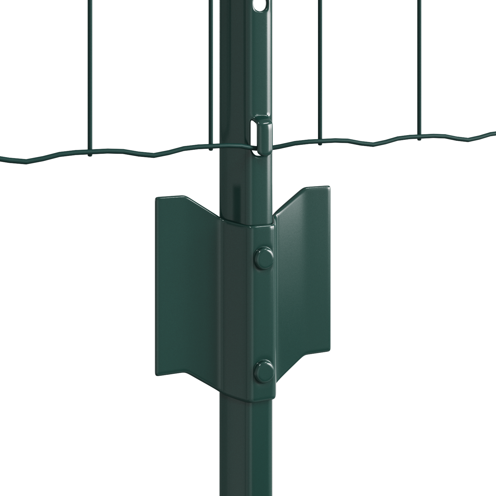 Împrejmuirea Euro cu 5 Stâlpi U Verde 0,4x10 m Metal GartenMobel Dekor