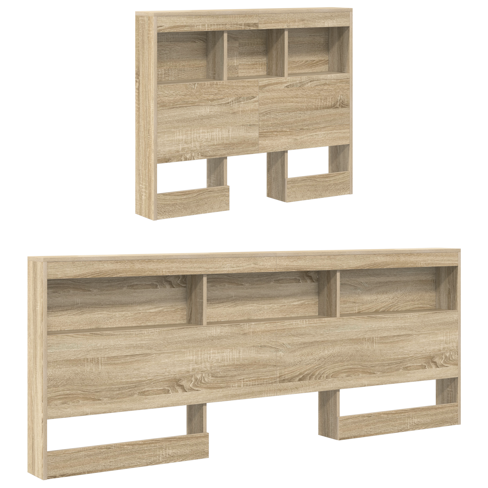 Pat cu bibliotecă Sonoma Oak 75x190 cm Lemn Ingineresc GartenMobel Dekor