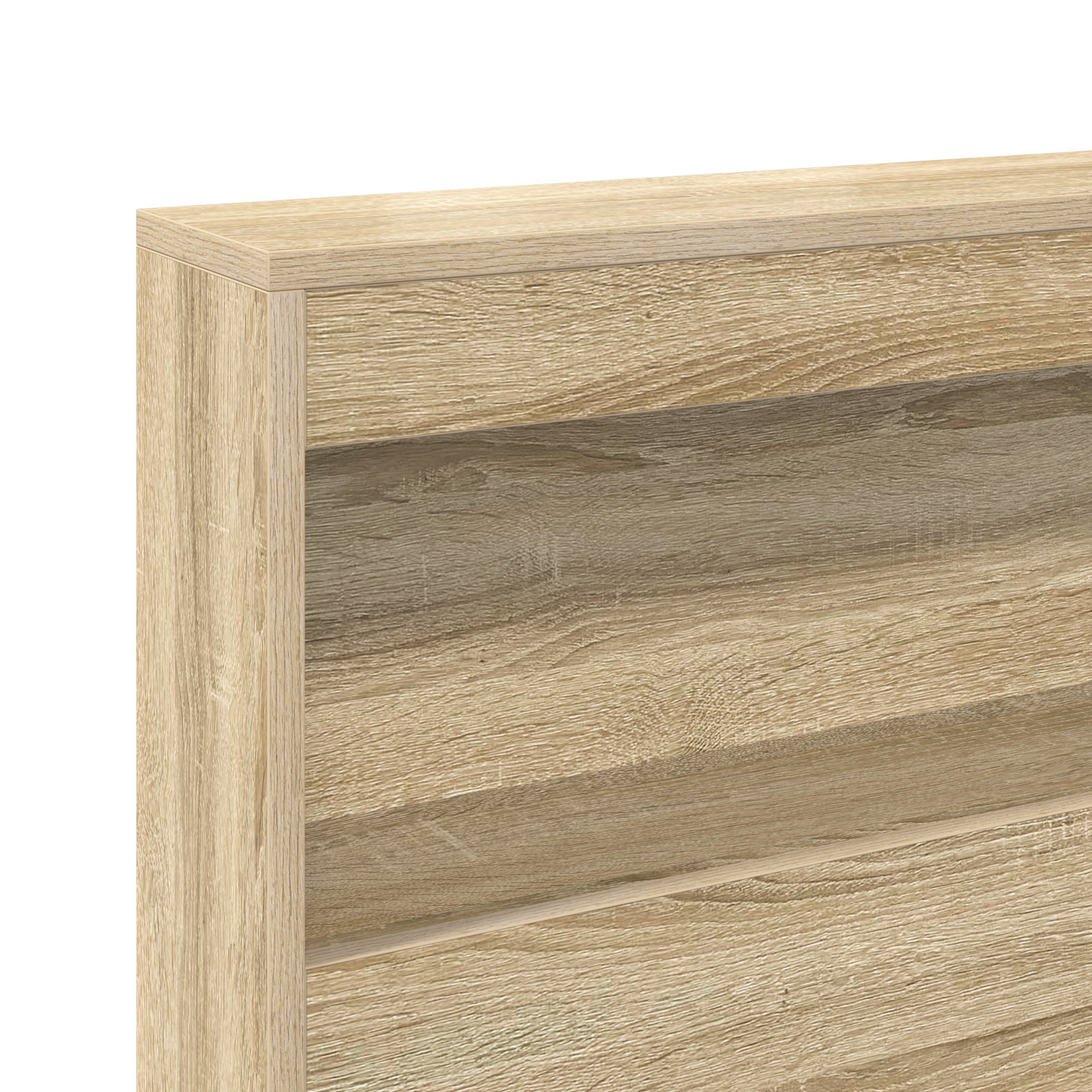 Pat cu bibliotecă Sonoma Oak 75x190 cm Lemn Ingineresc GartenMobel Dekor