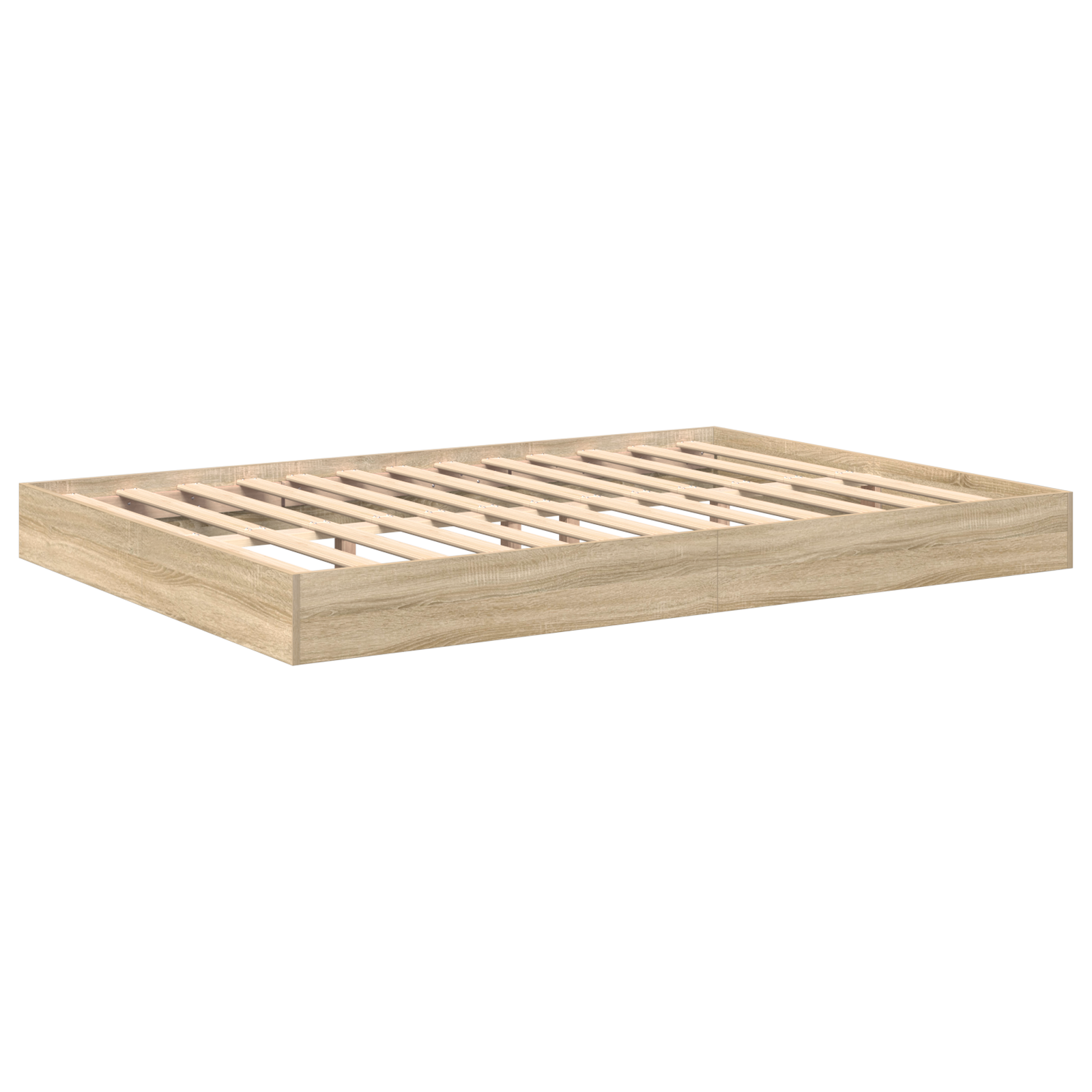 Pat cu bibliotecă Stejar Sonoma 160x200 cm Lemn prelucrat GartenMobel Dekor