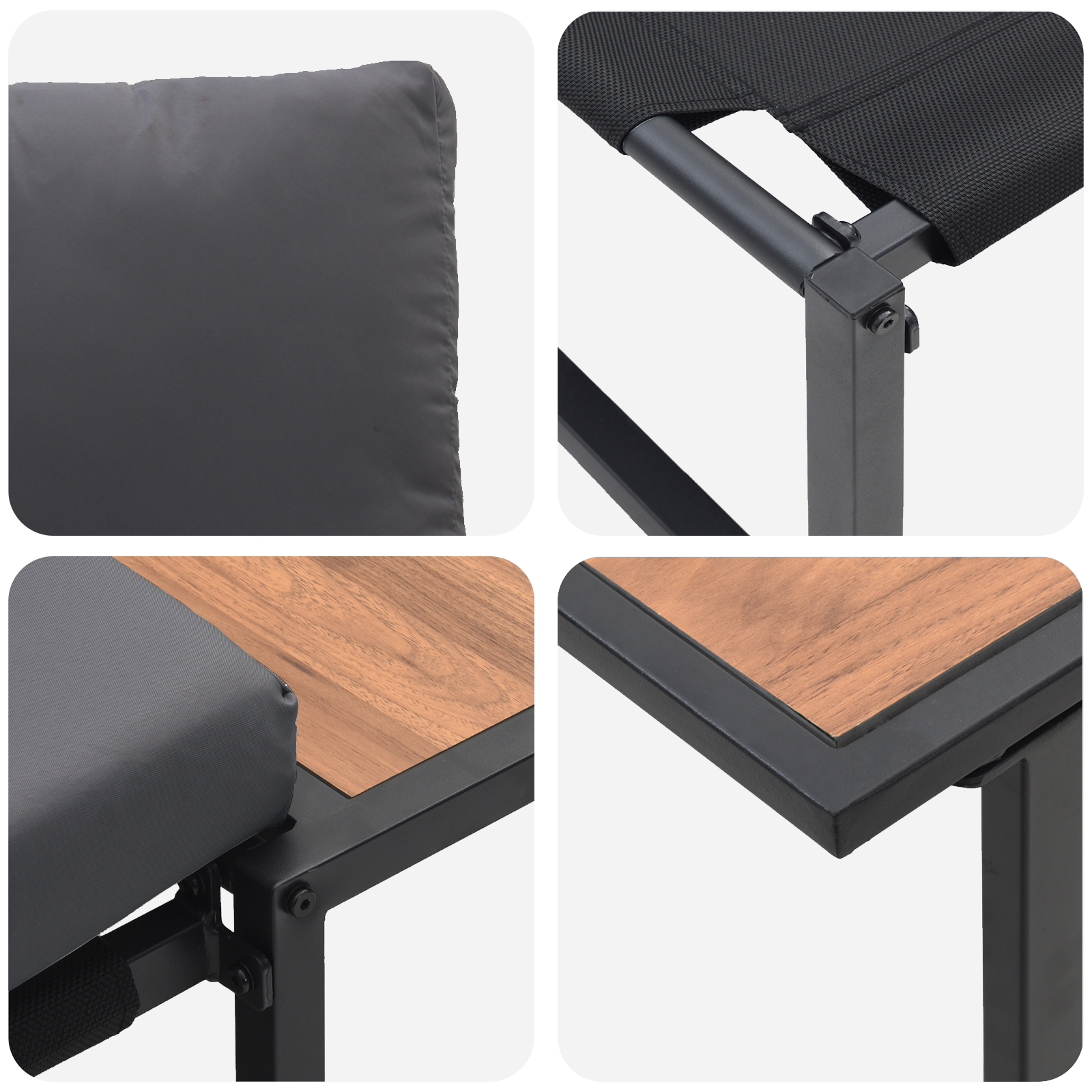 Set canapea de grădină, 3 piese, cu perne antracit GartenMobel Dekor