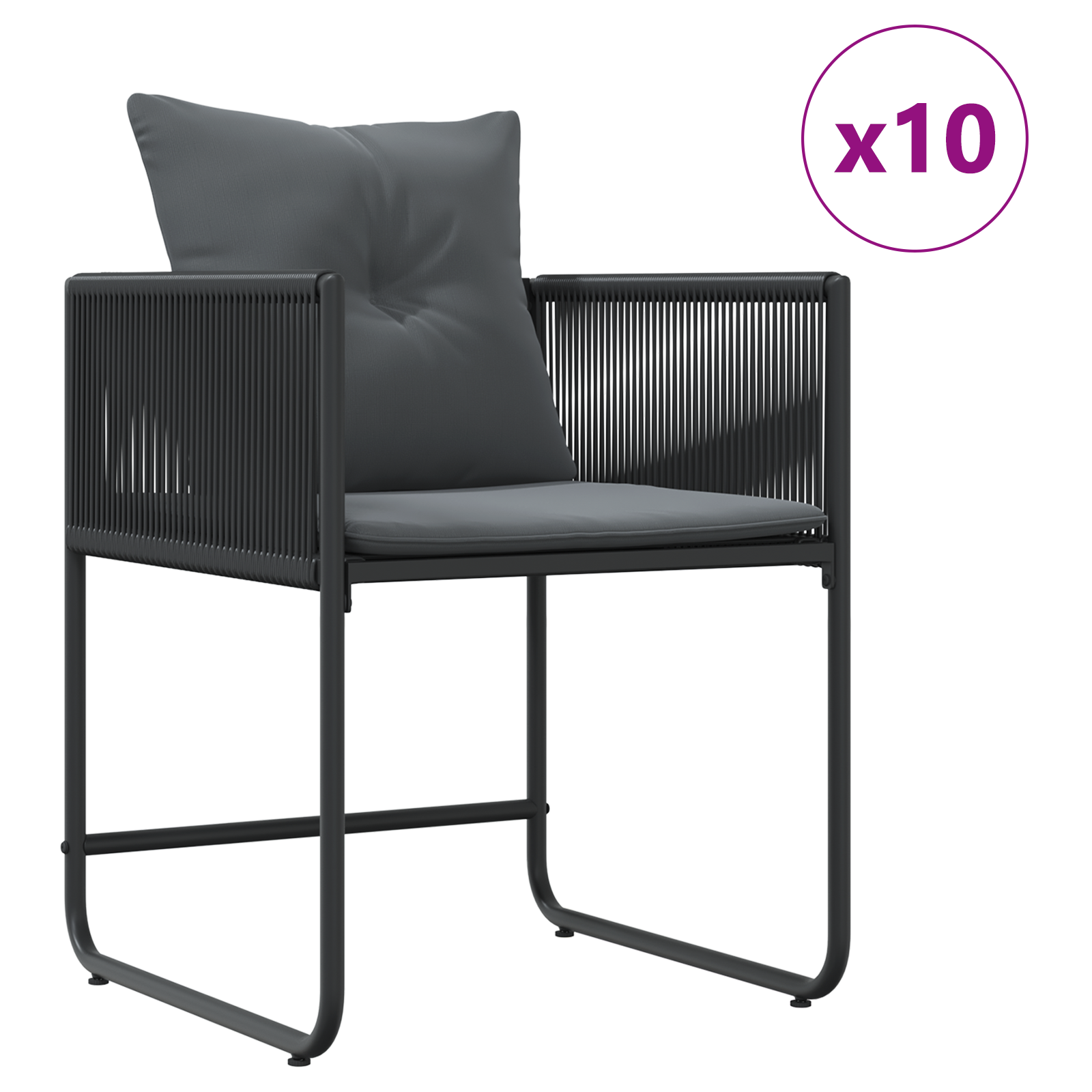 Set mobilier de grădină, 13 piese, cu perne, oțel și poliratan GartenMobel Dekor