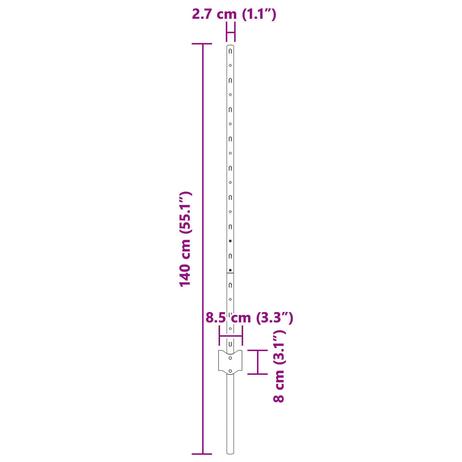 Stâlpi de gard 22 buc U-Channel Verde 140 cm Oțel GartenMobel Dekor