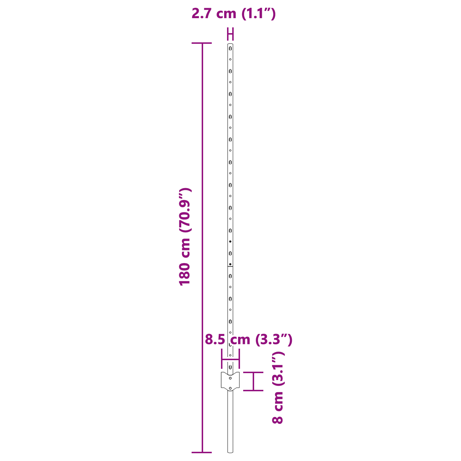Stâlpi pentru Gard 22 pcs U-Channel Verde 180 cm Oțel GartenMobel Dekor