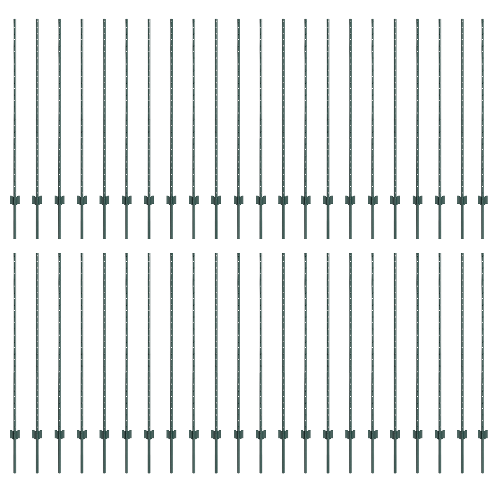 Stâlpi pentru Gard 44 buc U-Channel Verde 180 cm Oțel GartenMobel Dekor