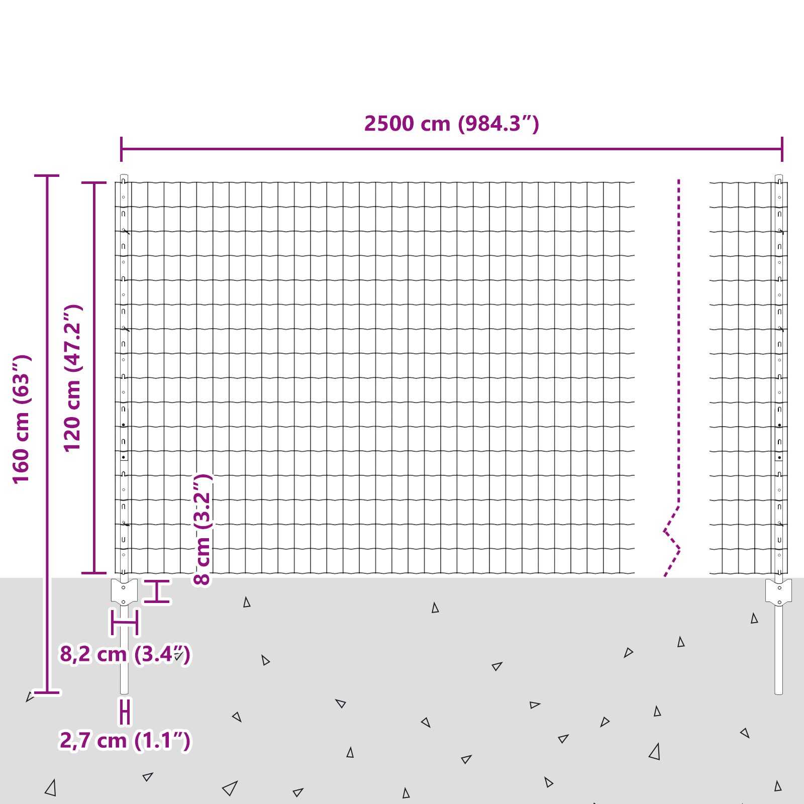 Gard Euro cu 11 Stâlpi Verzi 1,2x25 m Oțel GartenMobel Dekor