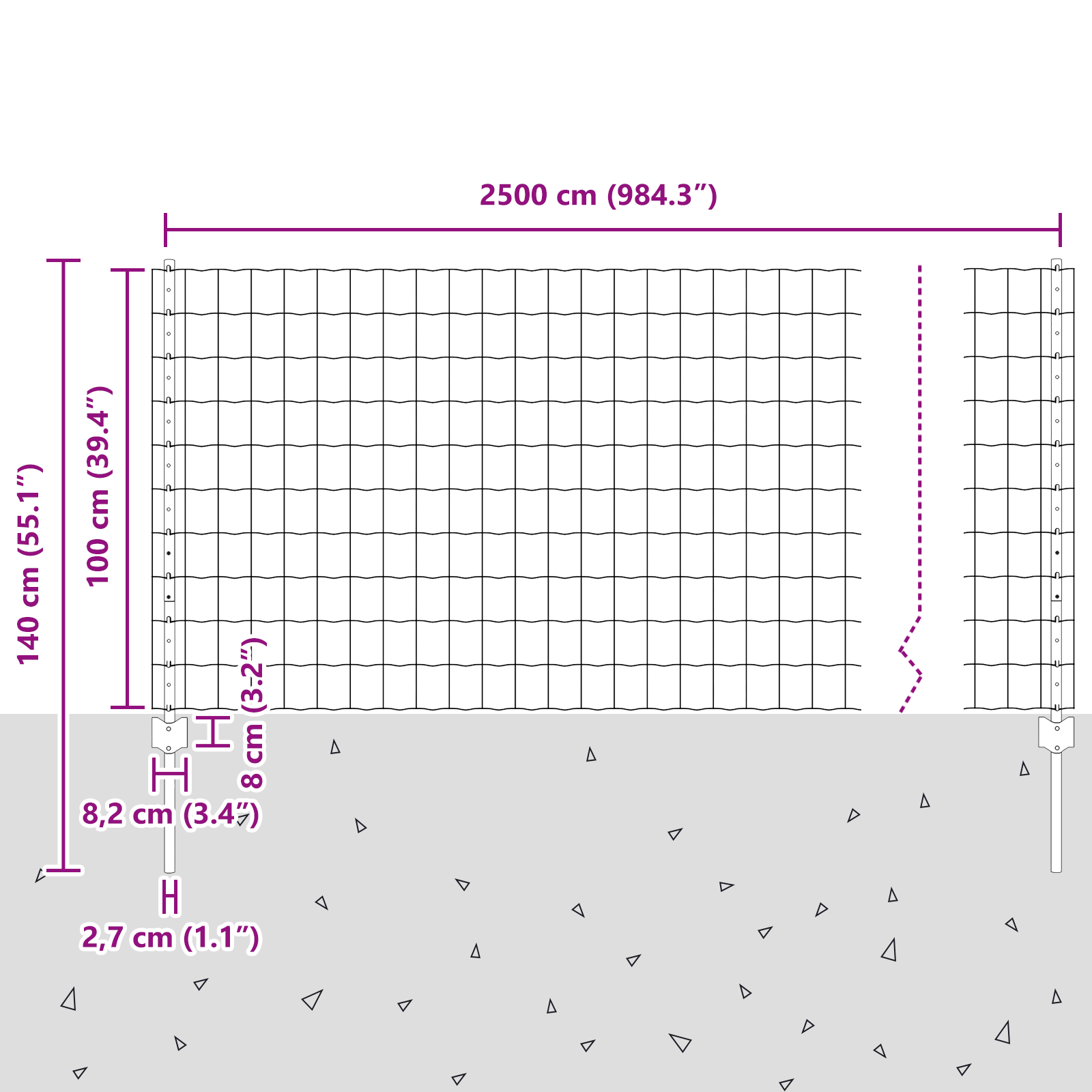 Gard Euro cu 11 Stâlpi Verzi 1x25 m Oțel GartenMobel Dekor