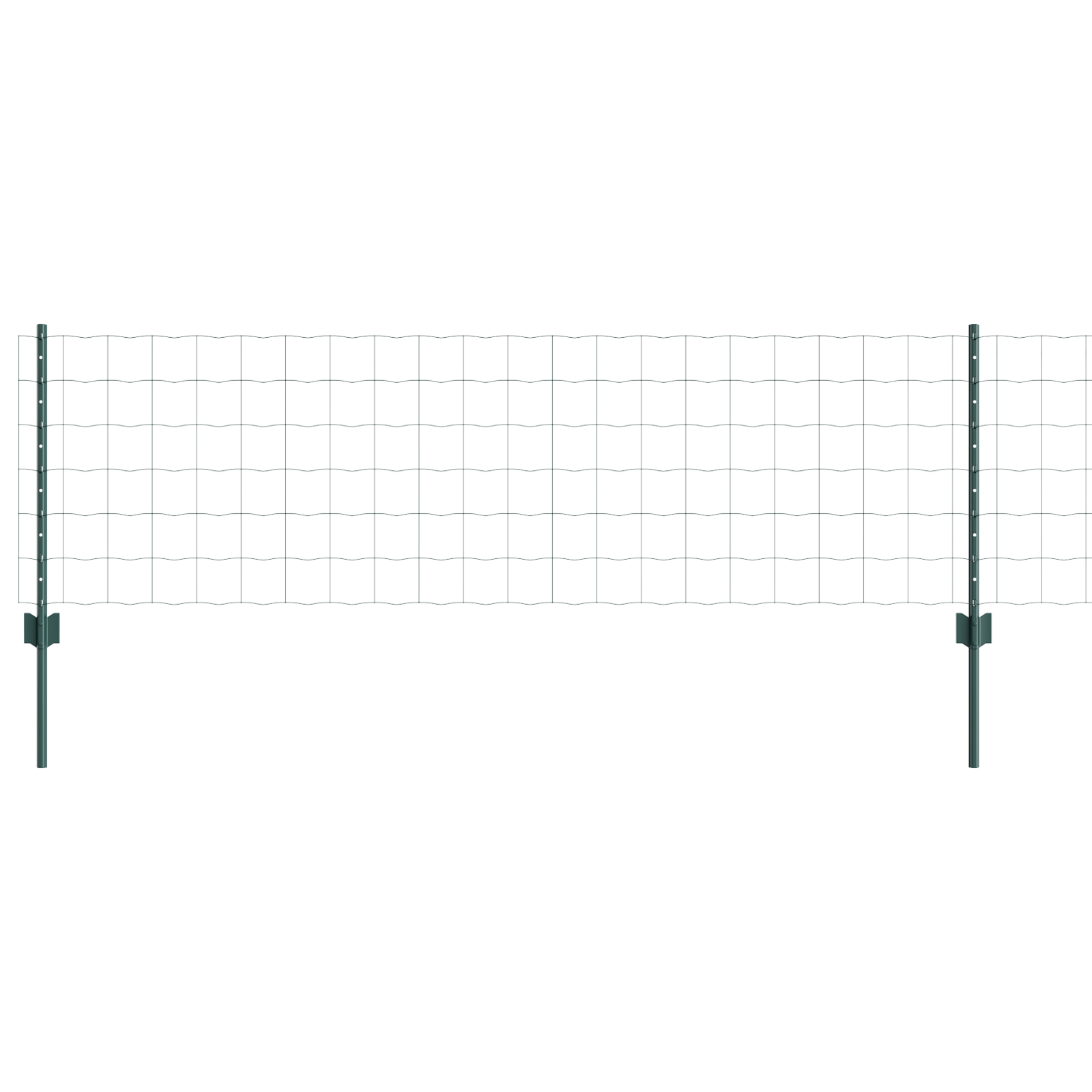 Gard Euro cu 22 U Posturi Verde 0,6x50 m Oțel GartenMobel Dekor