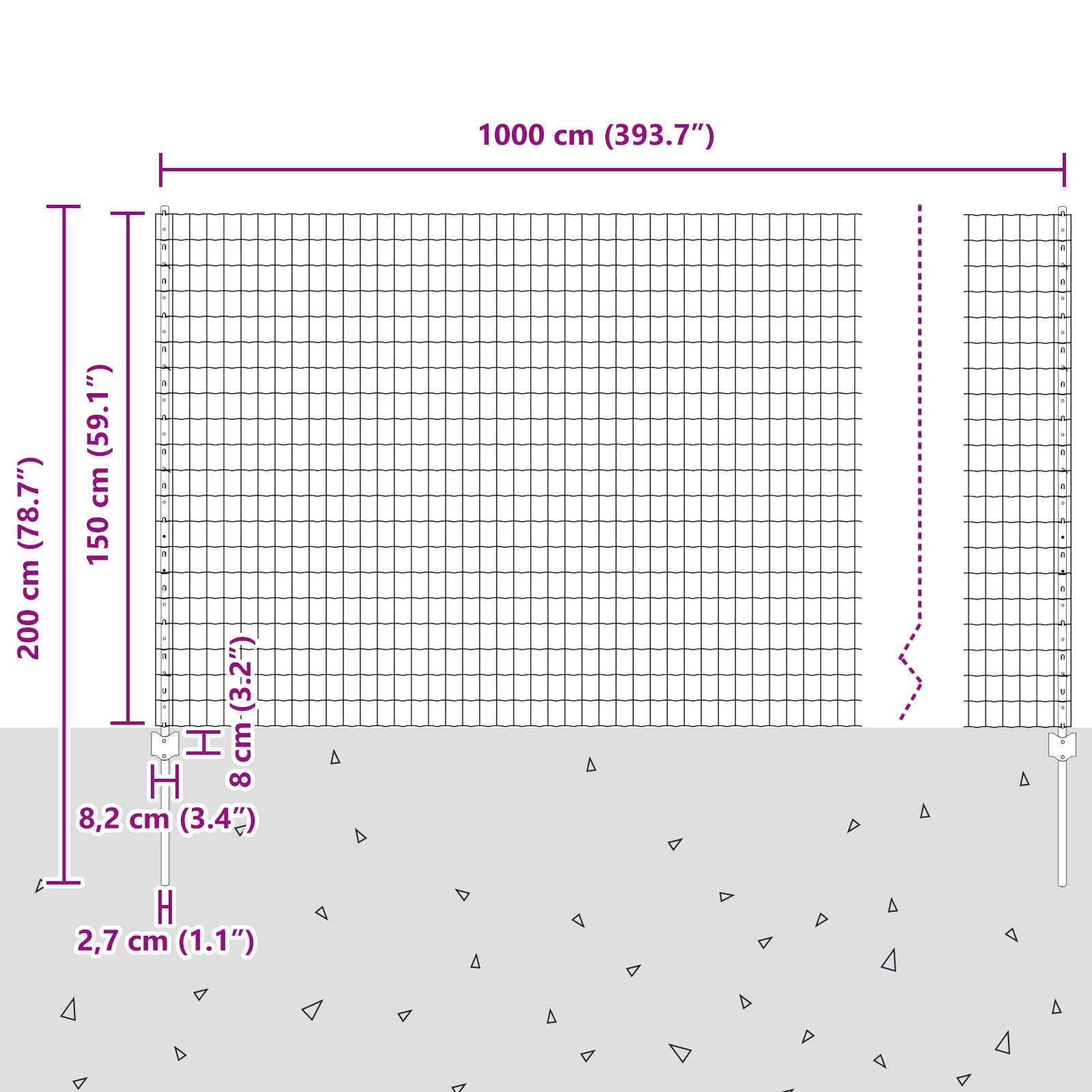 Gard Euro cu 5 Stâlpi U Verde 1.5x10 m Oțel GartenMobel Dekor