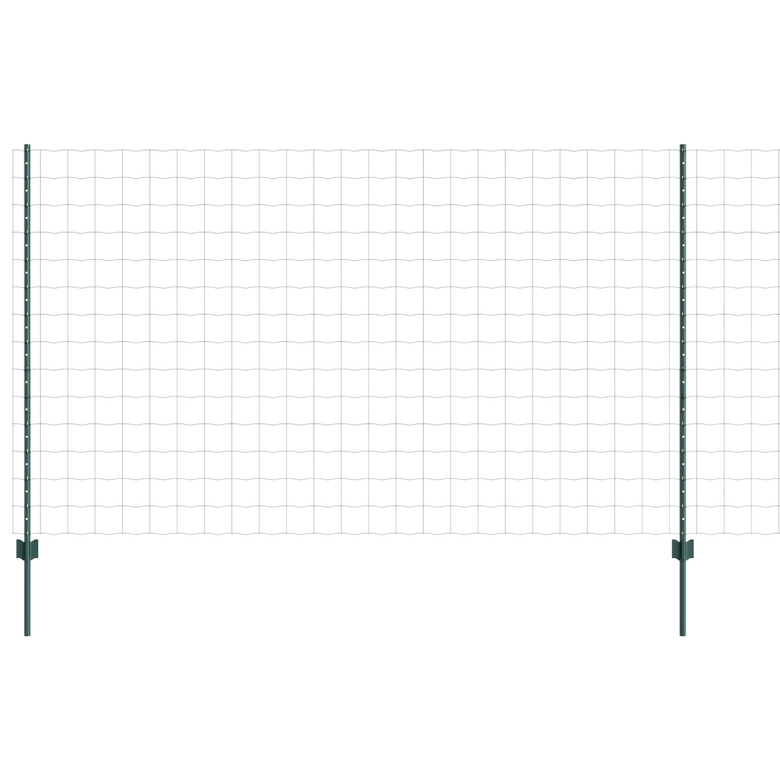 Gard Euro cu 5 Stâlpi Verzi 1,4x10 m Oțel GartenMobel Dekor