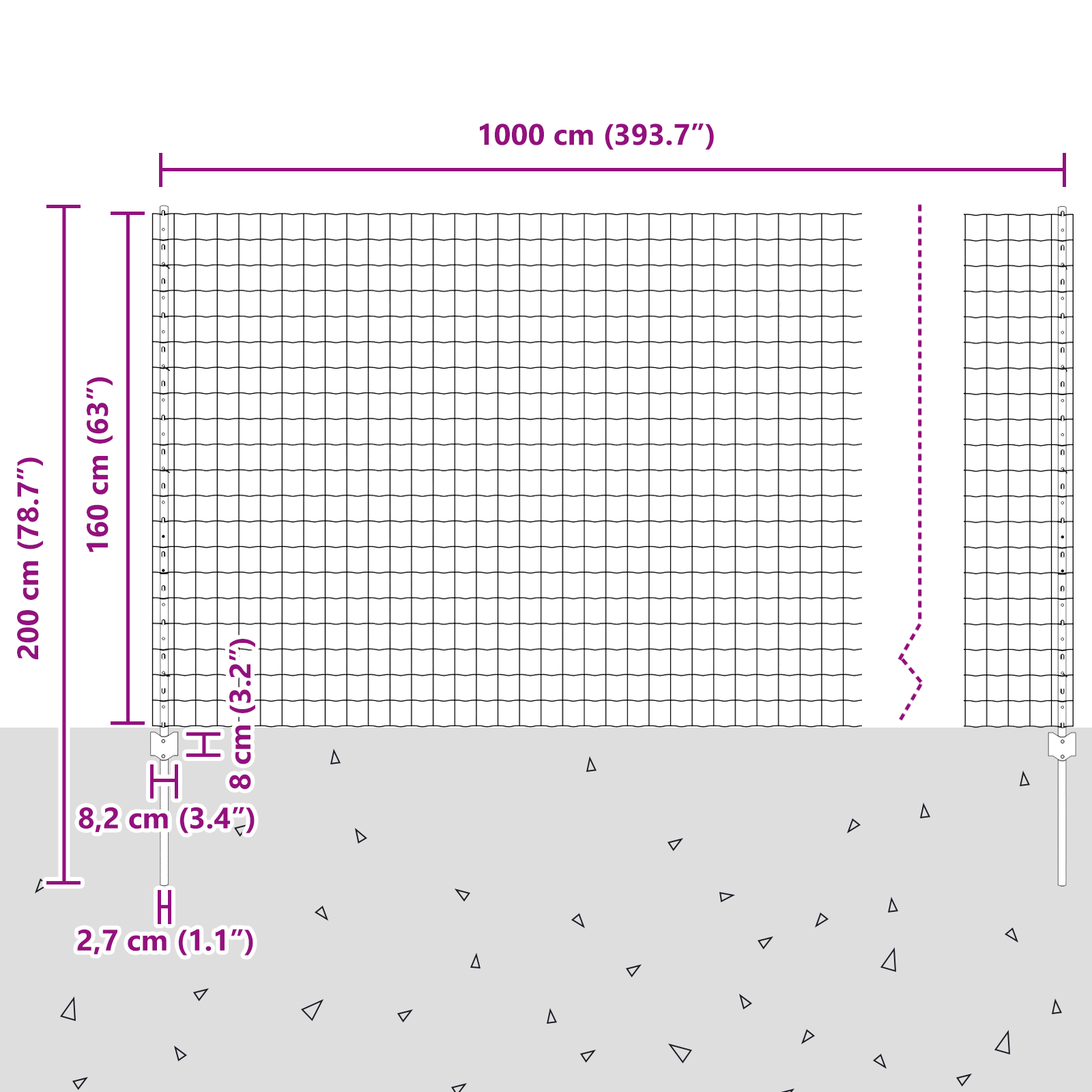 Gard Euro cu 5 Stâlpi Verzi 1,6x10 m Oțel GartenMobel Dekor