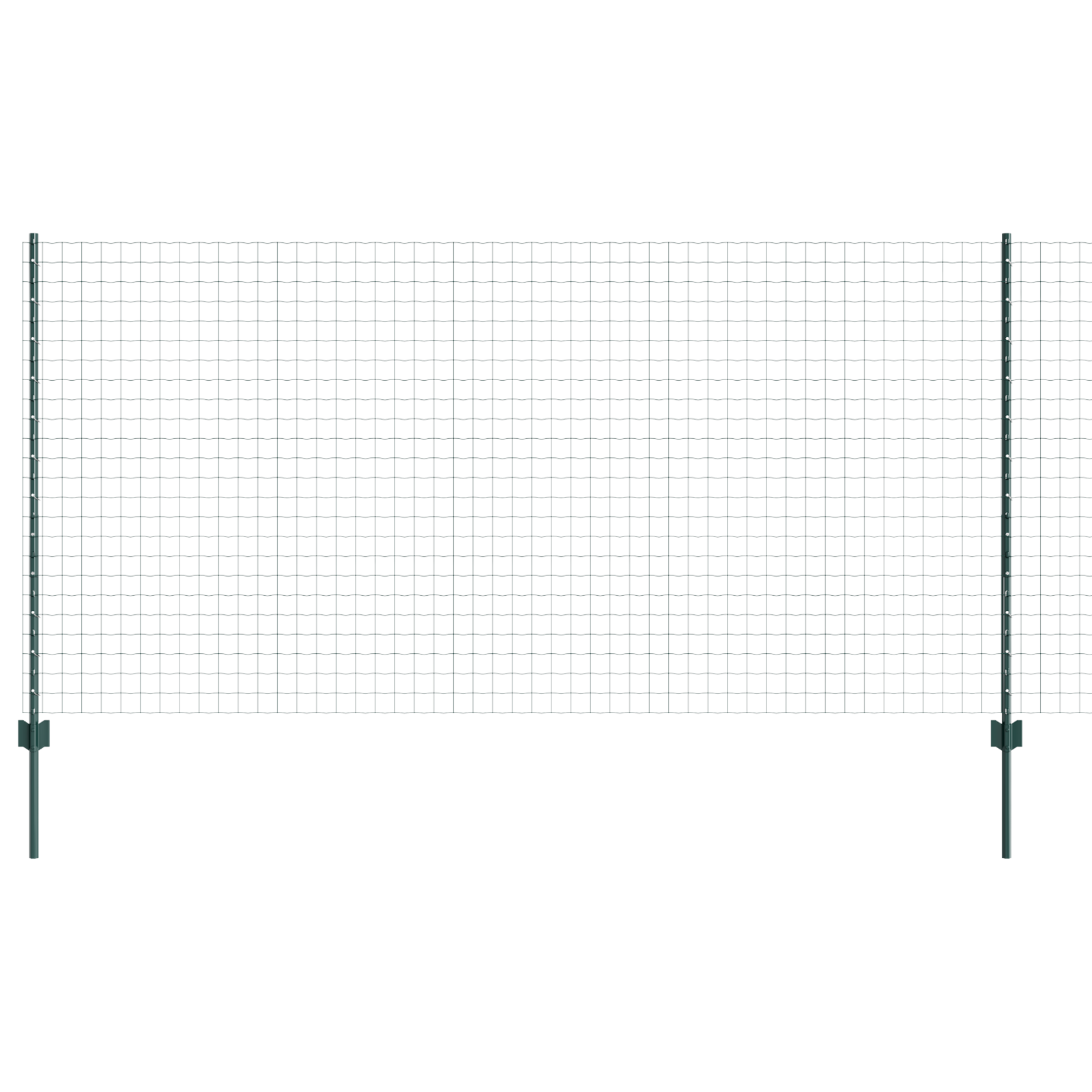 Gard European cu 11 Posturi U Verde 1,2x25 m Oțel GartenMobel Dekor