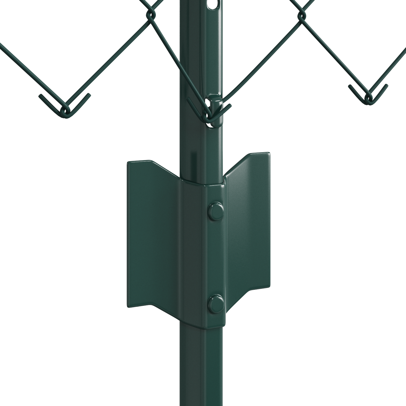 Împrejmuire cu lanț cu 10 U Posts Verde 0.4x10 m Oțel GartenMobel Dekor