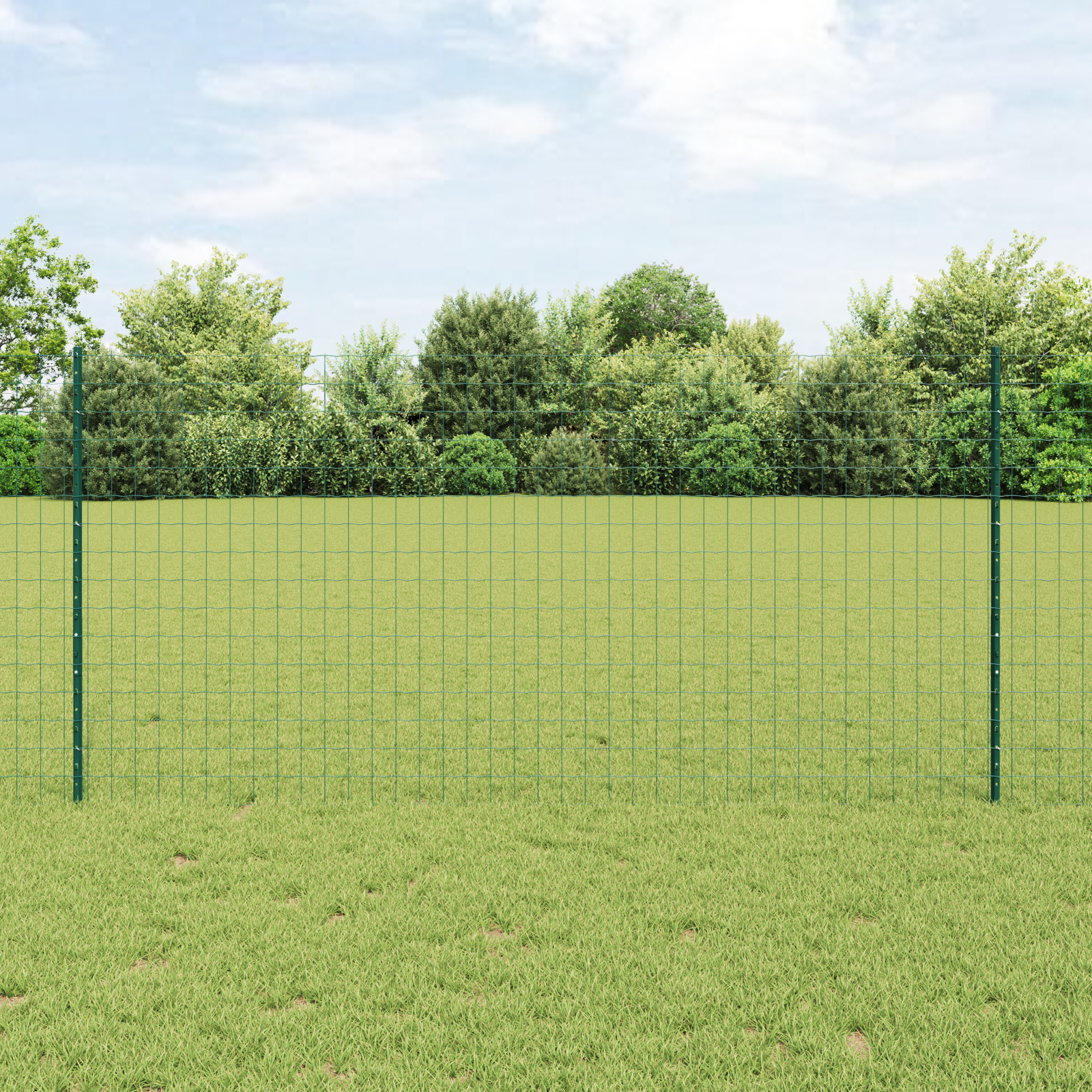 Set Gard de Grădină Set de 2 Verde Metal 10 x 1.2 m Extensibil GartenMobel Dekor