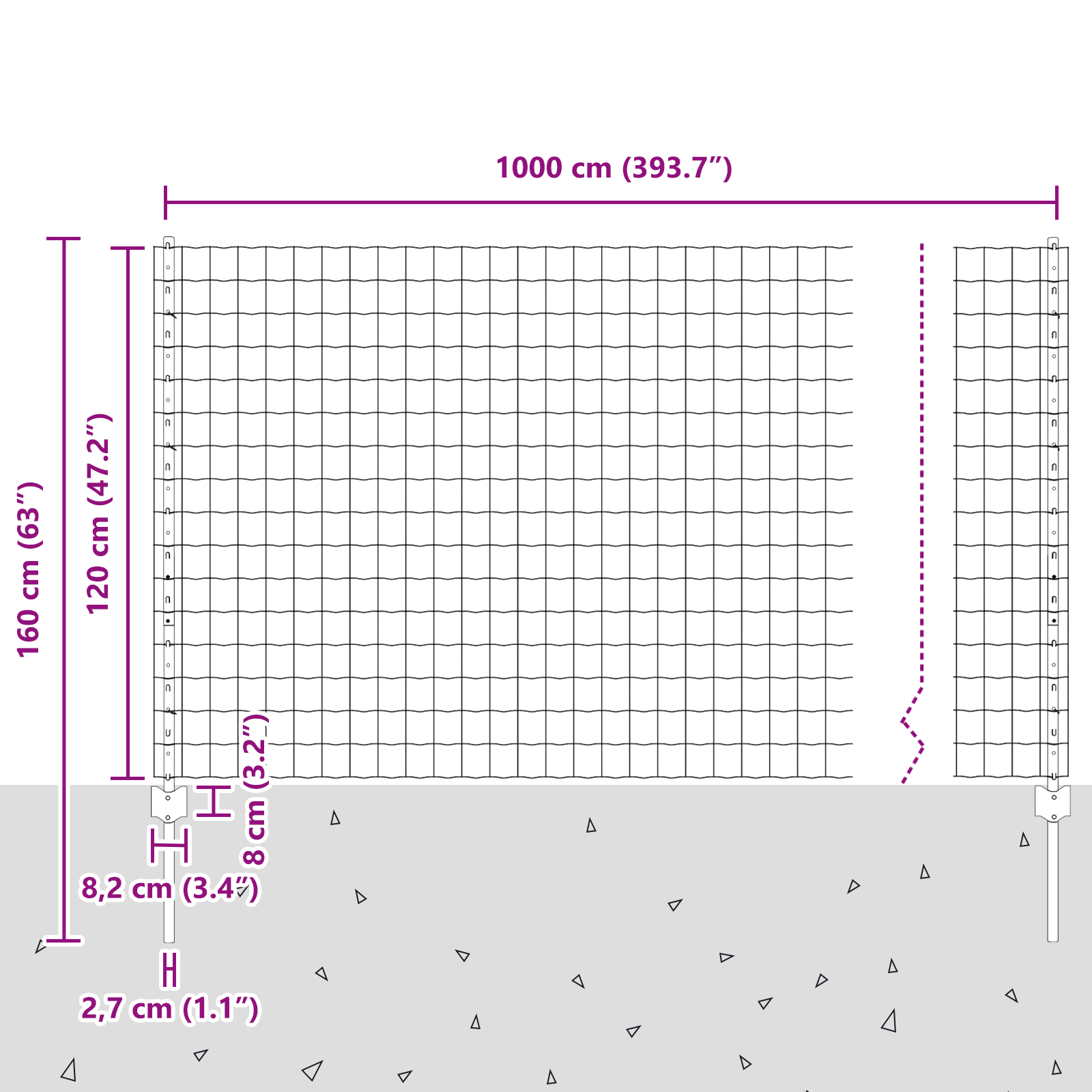 Set Gard de Grădină Set de 2 Verde Metal 10 x 1.2 m Extensibil GartenMobel Dekor