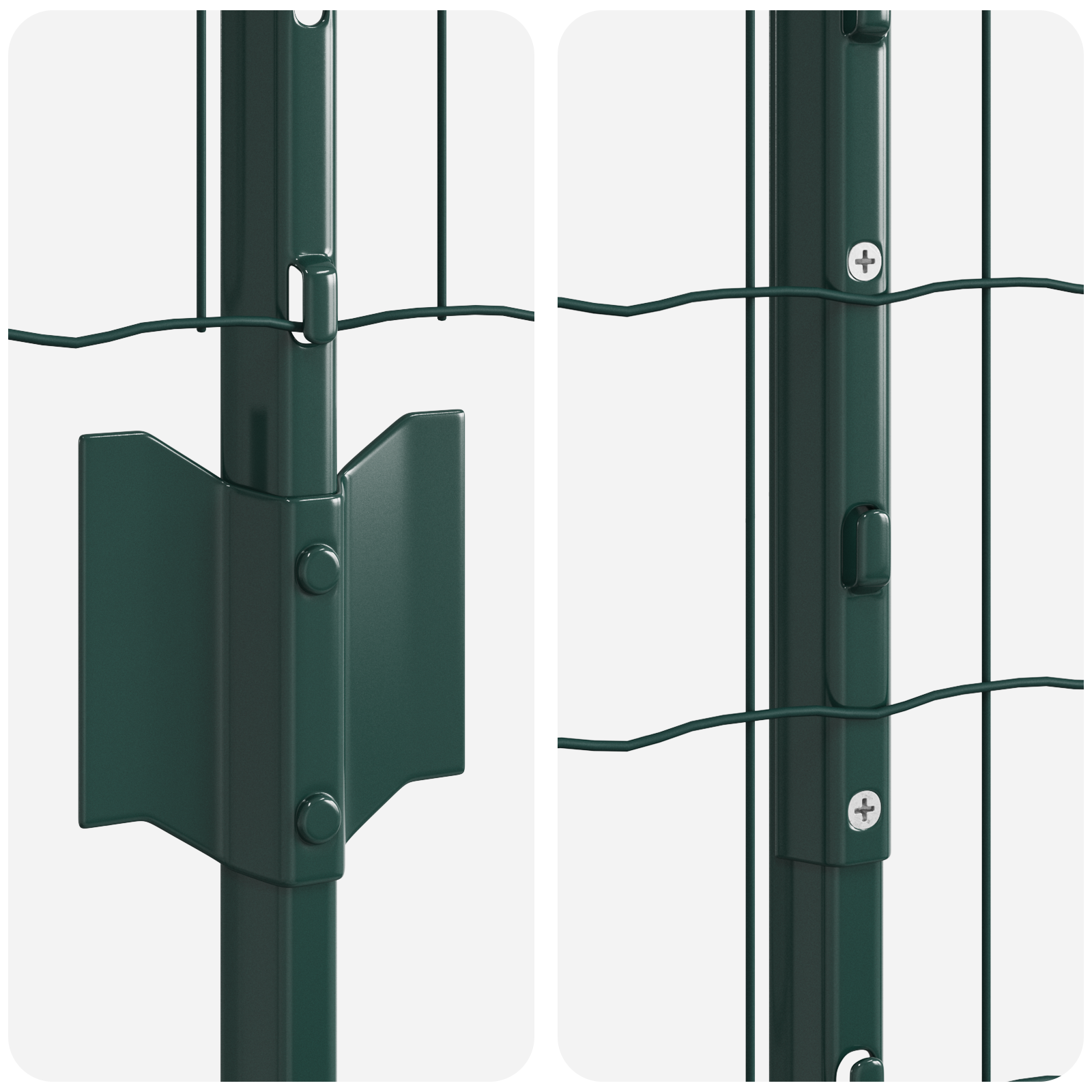 Set Gard de Grădină Set de 2 Verde Metal 10 x 1.2 m Extensibil GartenMobel Dekor