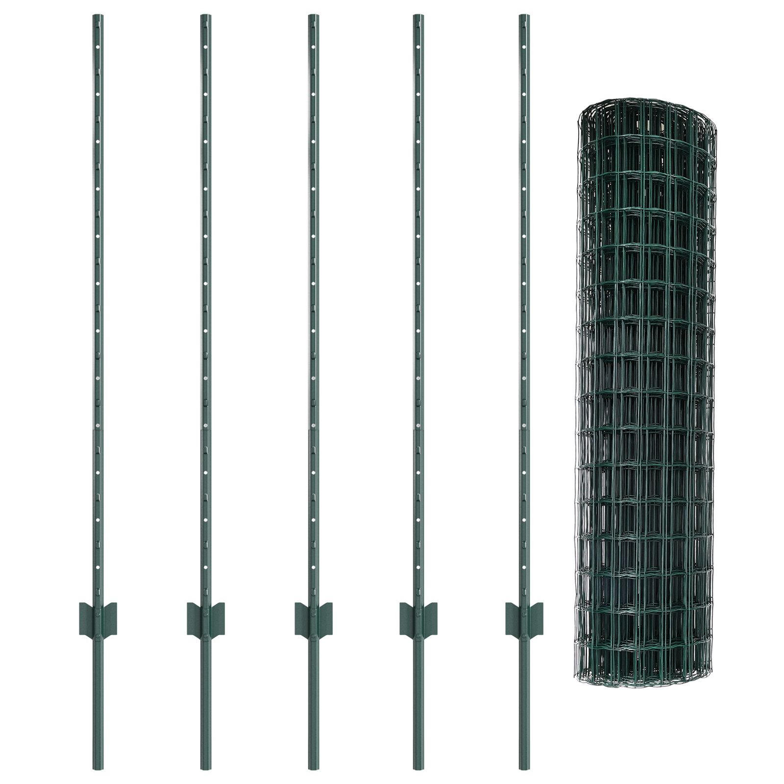 Set Gard de Grădină Set de 2 Verde Metal 10 x 1.2 m Extensibil GartenMobel Dekor