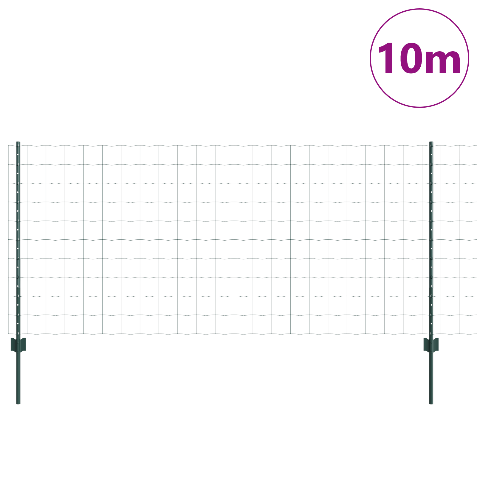 Set Gard de Grădină Set de 2 Verde Oțel Acoperit cu PVC 10 x 1 m GartenMobel Dekor