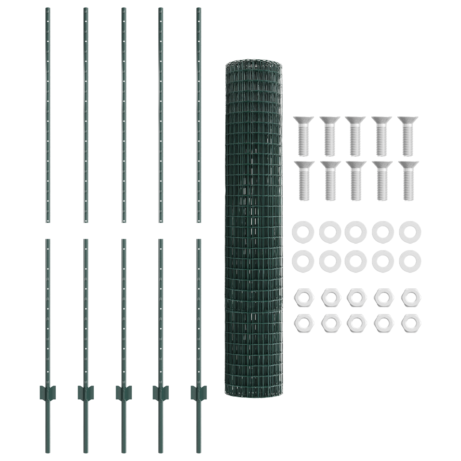 Set Gard de Grădină Set de 2 Verde Oțel Vopsit Electrostatic GartenMobel Dekor