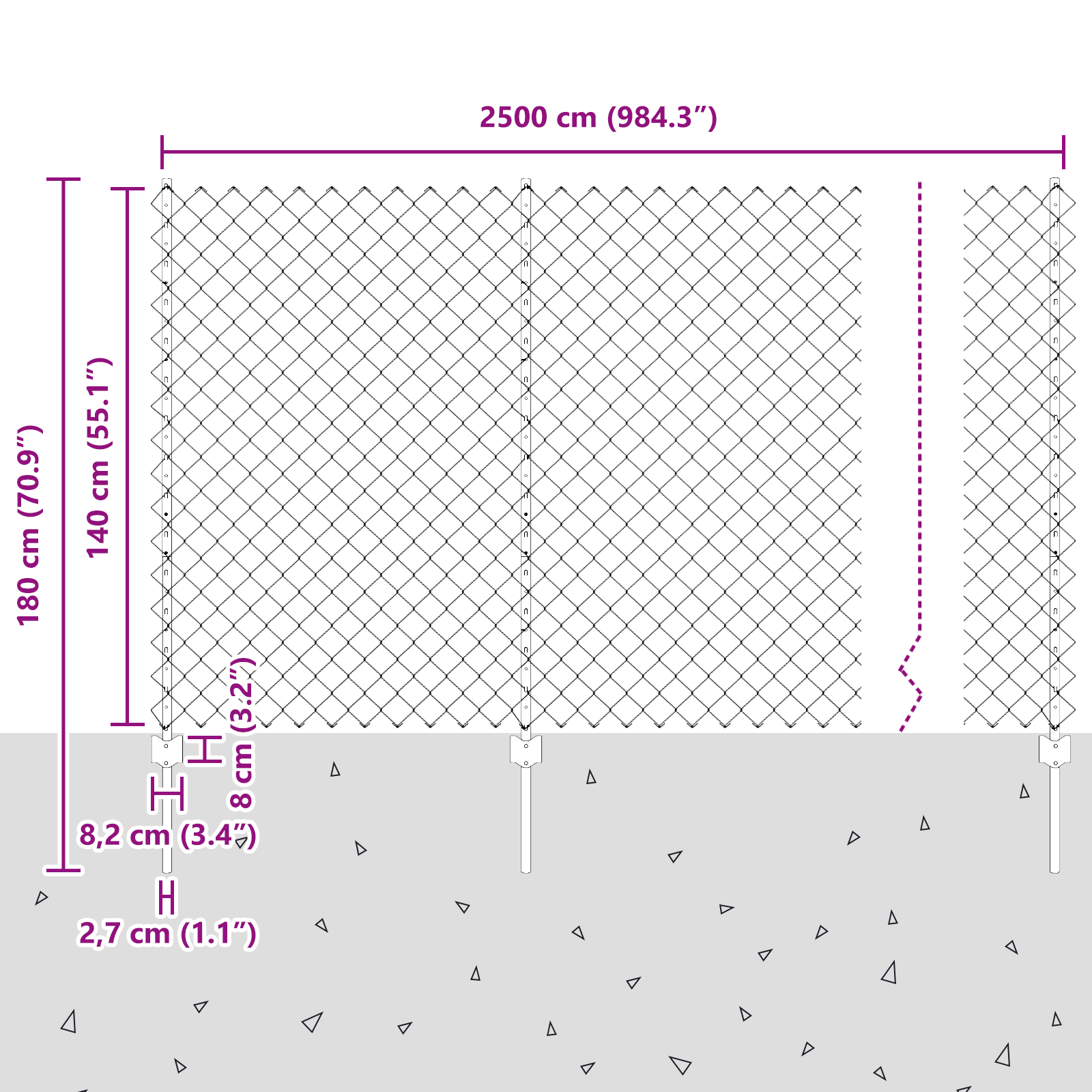 Gard de Lant cu 22 de Stâlpi U Verde 1,4x25 m Oțel GartenMobel Dekor