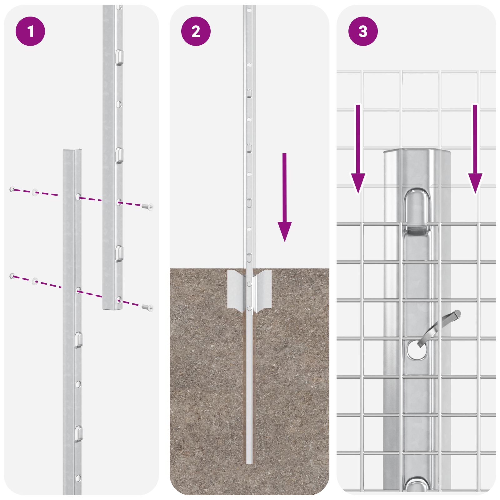 Gard din plasă sudată cu 10 U Stâlpi Argintii 1.2x10 m Oțel GartenMobel Dekor