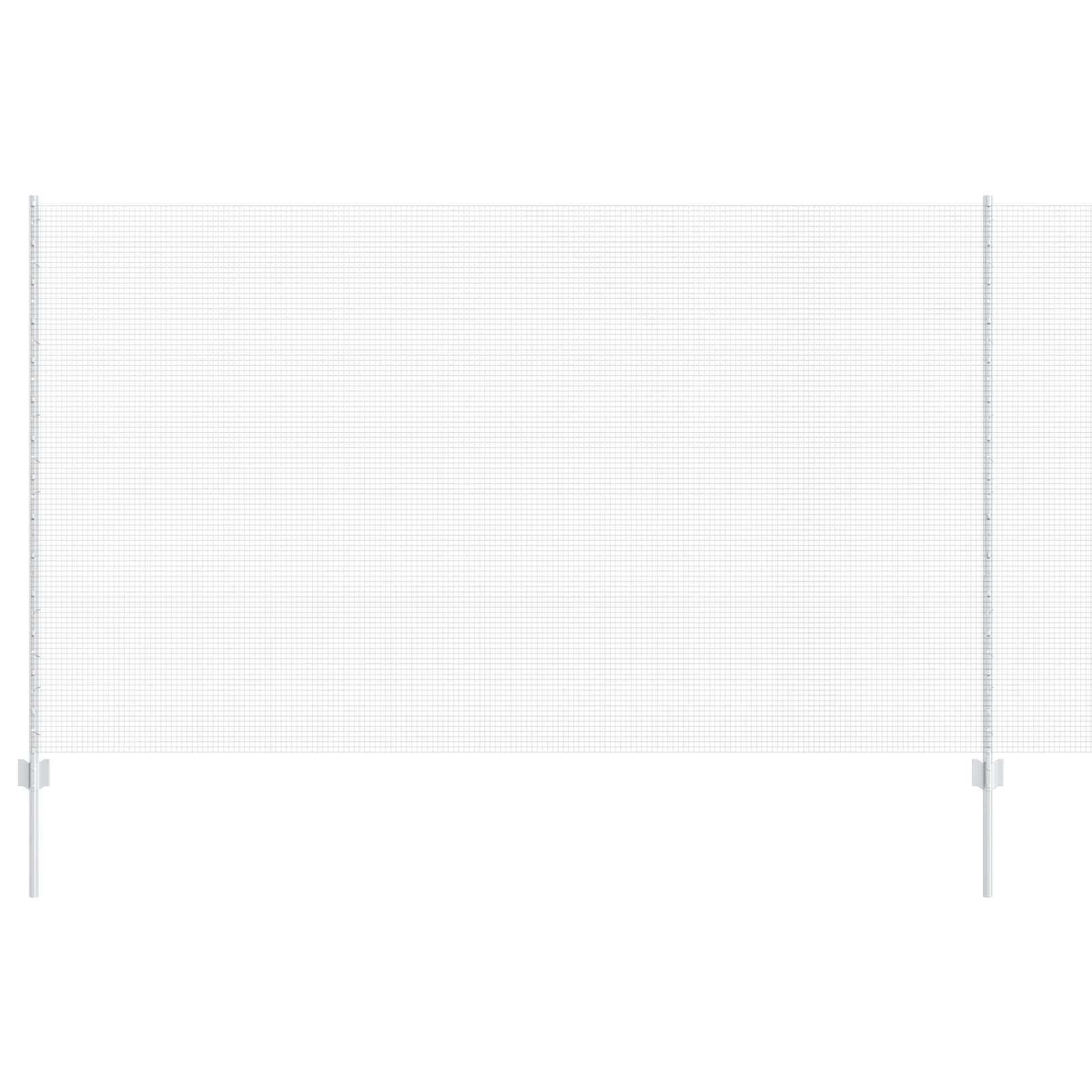 Gard din sârmă sudată cu 10 stâlpi Argintii 1.4x10 m Oțel GartenMobel Dekor