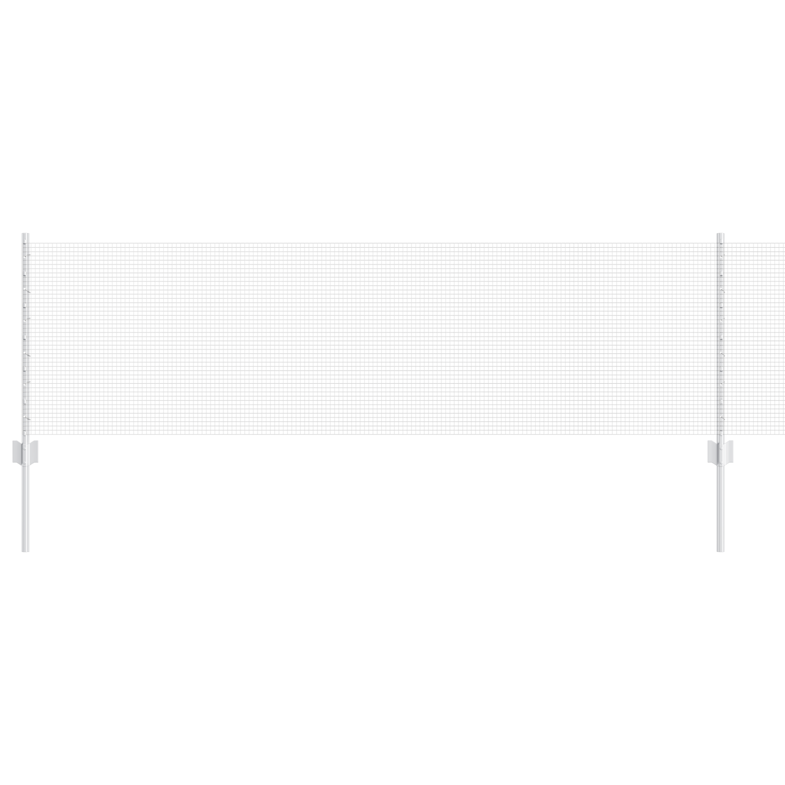 Împrejmuire din sârmă sudată cu 11 posturi U Argintie 0.6x25 m Oțel GartenMobel Dekor